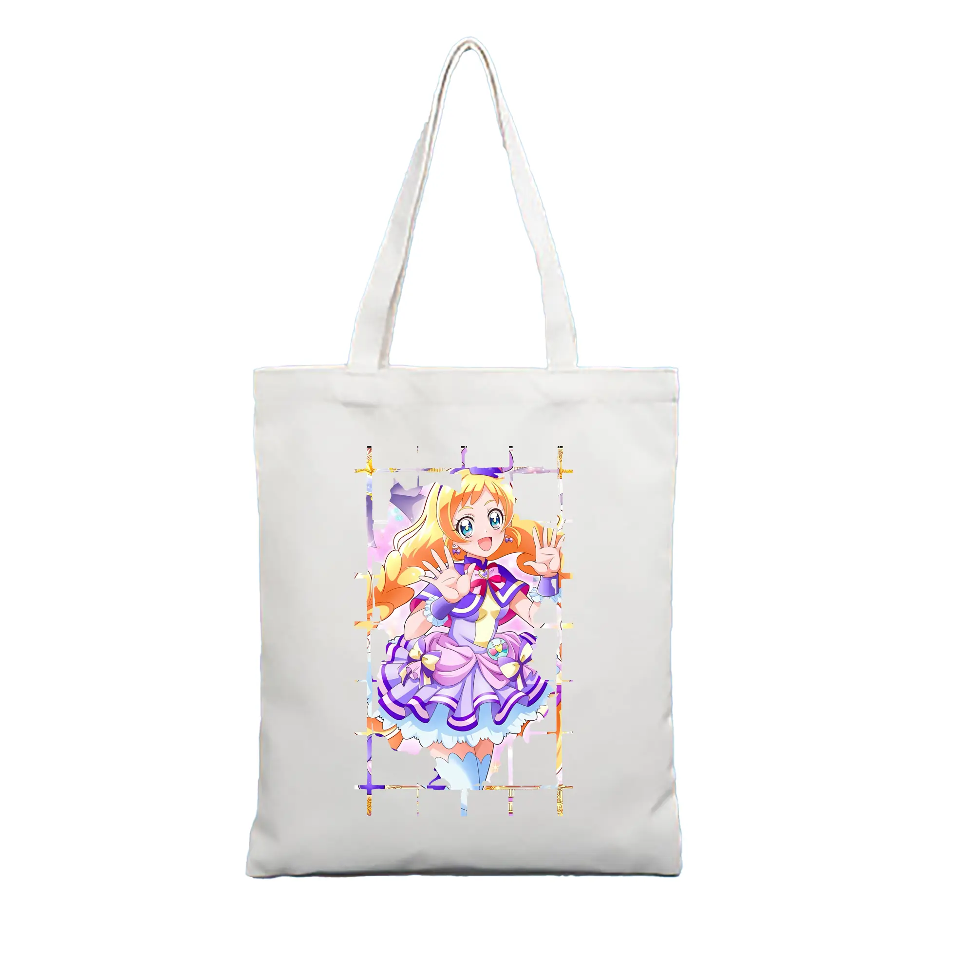 わんだふるぷりきゅあ グッズ 犬飼いろは - 縦型キャンバス手提げバッグ（トートバッグ） ・ キャンバス素材 ・ ショッピング用 ・ 軽量 丈夫 お手入れ簡単