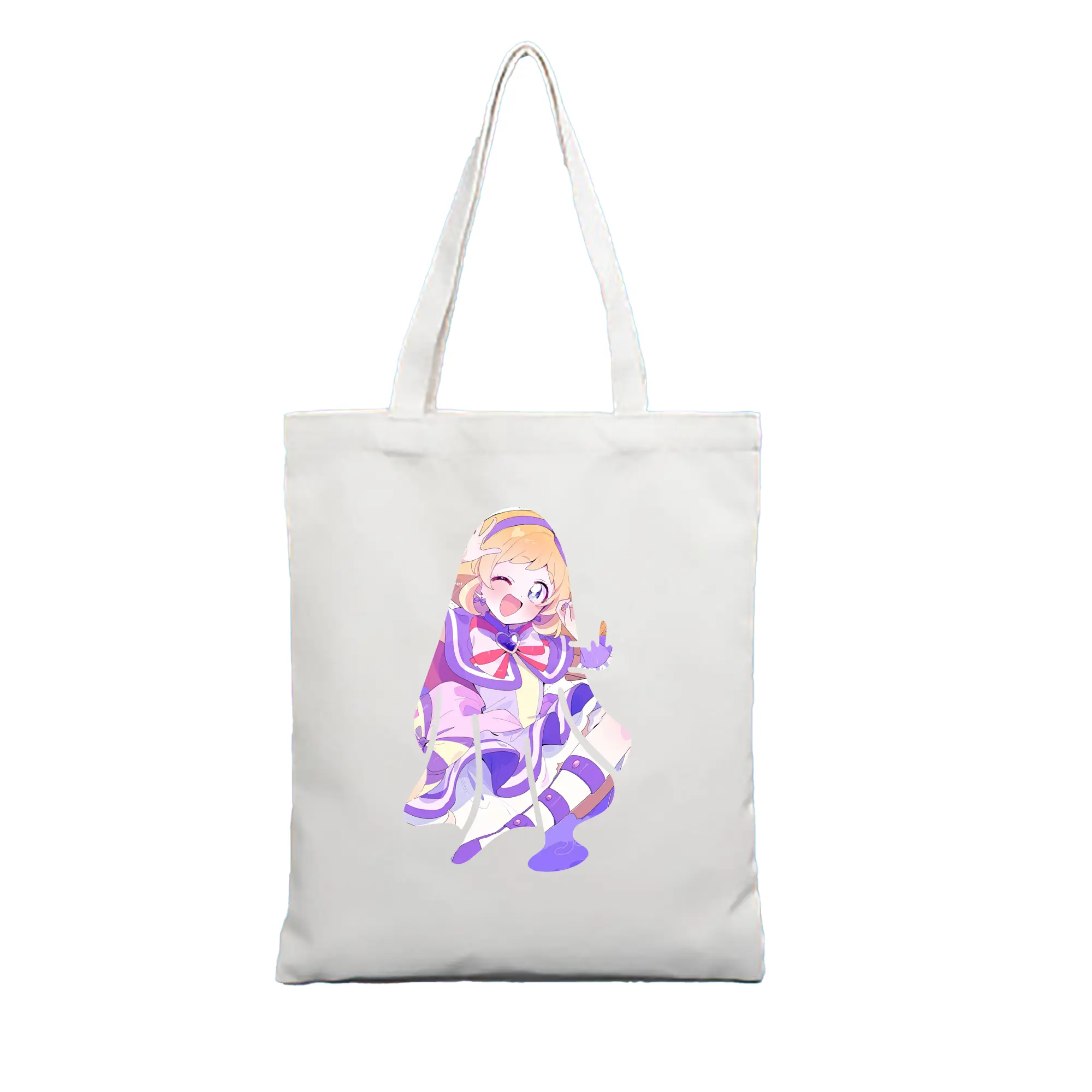 わんだふるぷりきゅあ グッズ 犬飼いろは - 縦型キャンバス手提げバッグ（トートバッグ） ・ キャンバス素材 ・ ショッピング用 ・ 軽量 丈夫 お手入れ簡単