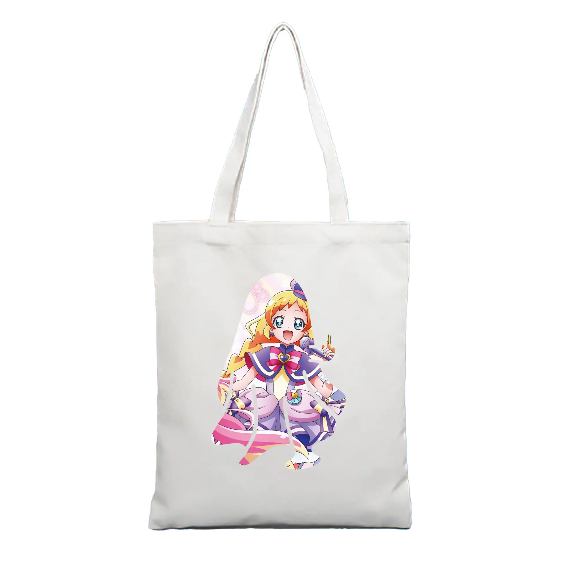 わんだふるぷりきゅあ グッズ 犬飼いろは - 縦型キャンバス手提げバッグ（トートバッグ） ・ キャンバス素材 ・ ショッピング用 ・ 軽量 丈夫 お手入れ簡単