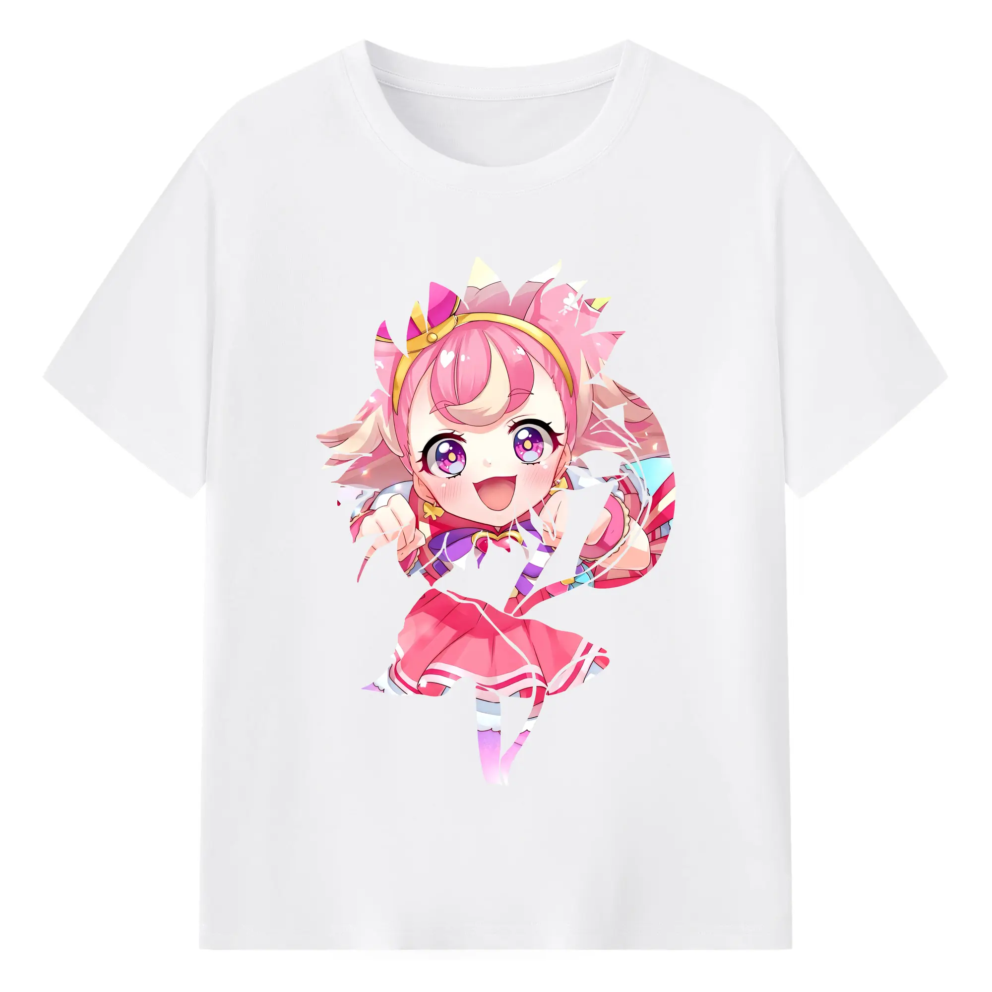 わんだふるぷりきゅあ グッズ 犬飼こむぎ - 綿100％ 半袖Tシャツ ・ フロントプリント ・ 快適 通気性 ・ 日常使い 散歩 スポーツ用