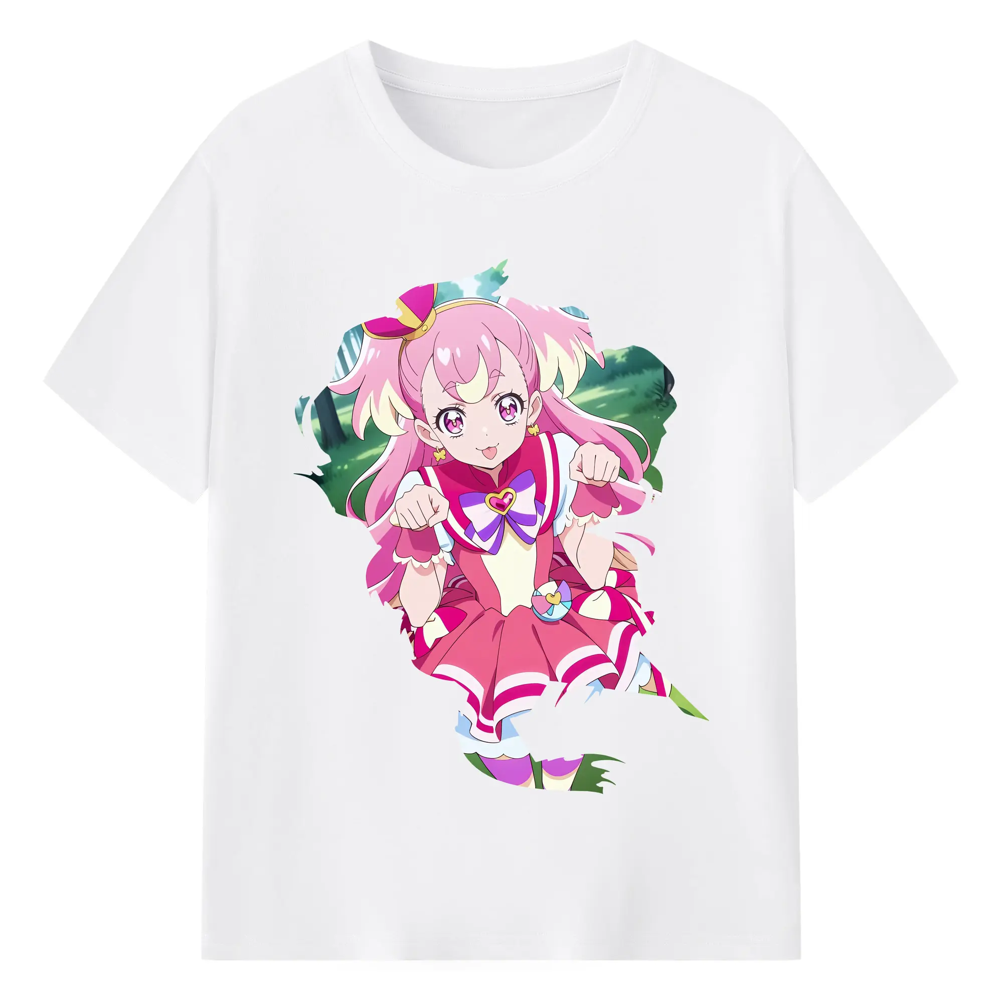 わんだふるぷりきゅあ グッズ 犬飼こむぎ - 綿100％ 半袖Tシャツ ・ フロントプリント ・ 快適 通気性 ・ 日常使い 散歩 スポーツ用