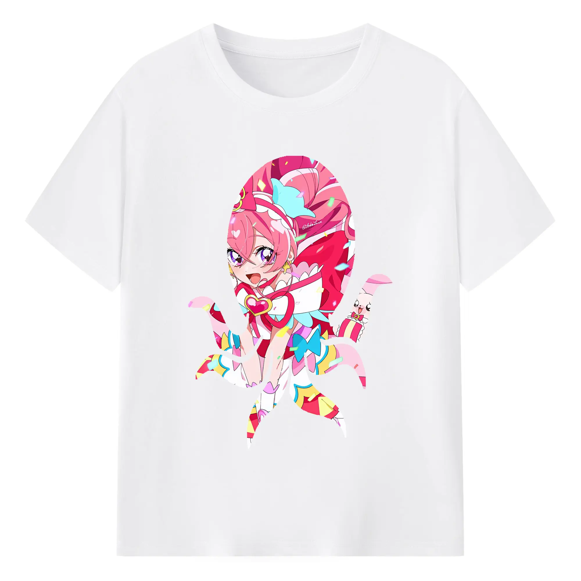 わんだふるぷりきゅあ グッズ 犬飼こむぎ - 綿100％ 半袖Tシャツ ・ フロントプリント ・ 快適 通気性 ・ 日常使い 散歩 スポーツ用