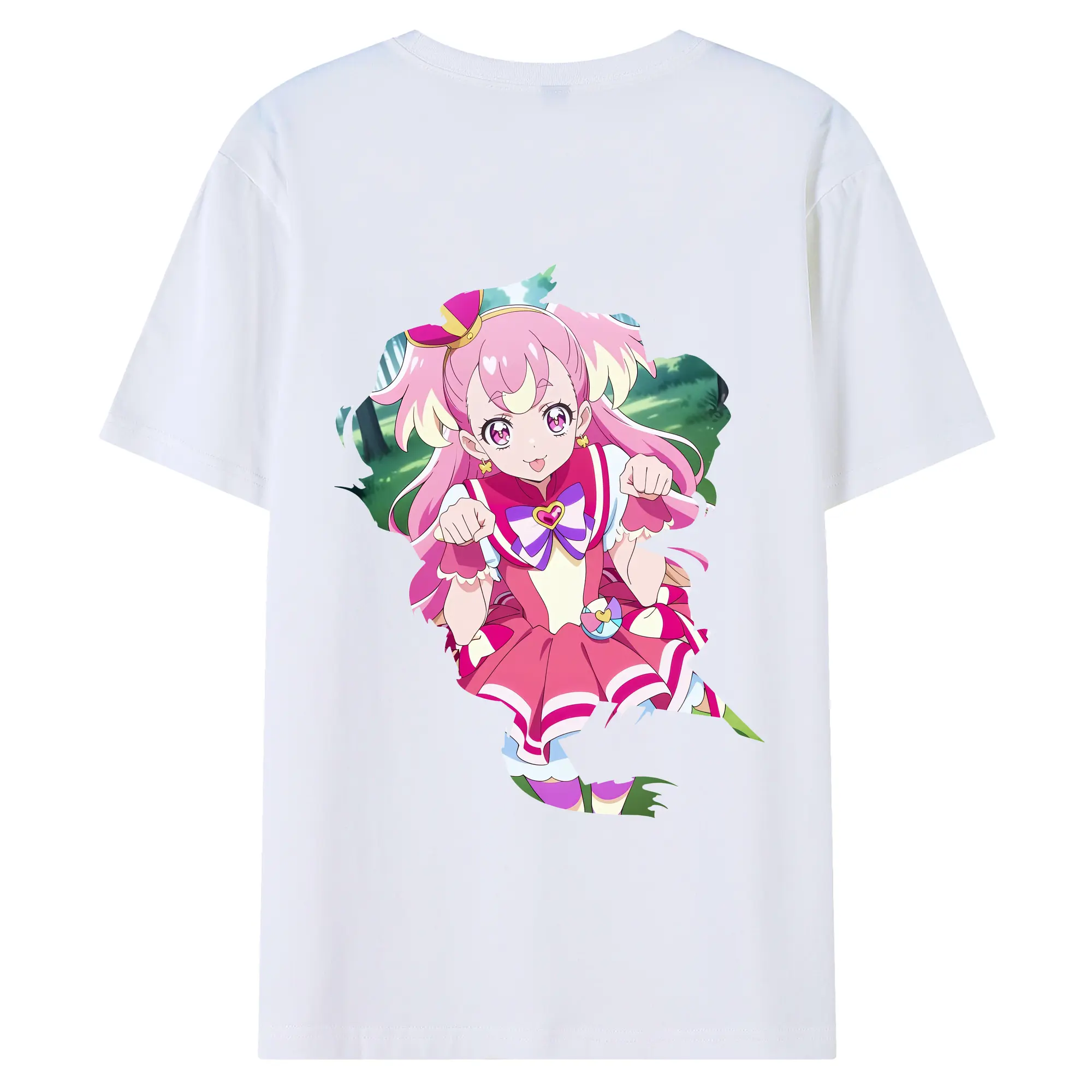 わんだふるぷりきゅあ グッズ 犬飼こむぎ - 綿100％ 半袖Tシャツ ・ バックプリント ・ 快適 通気性 ・ 日常使い 散歩 スポーツ用