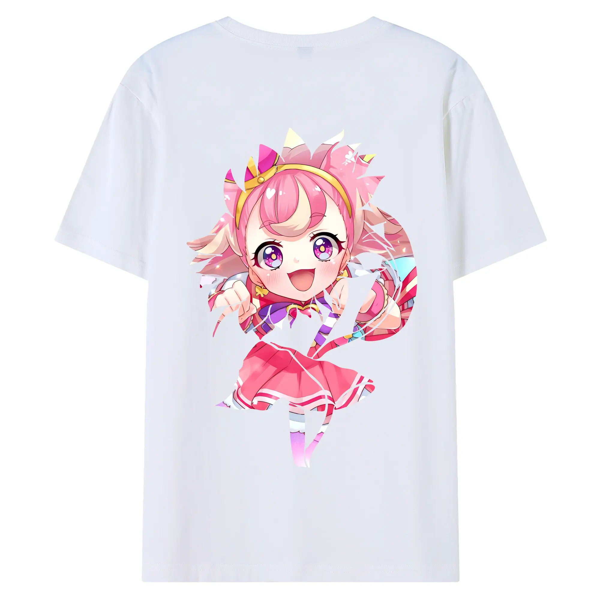 わんだふるぷりきゅあ グッズ 犬飼こむぎ - 綿100％ 半袖Tシャツ ・ バックプリント ・ 快適 通気性 ・ 日常使い 散歩 スポーツ用