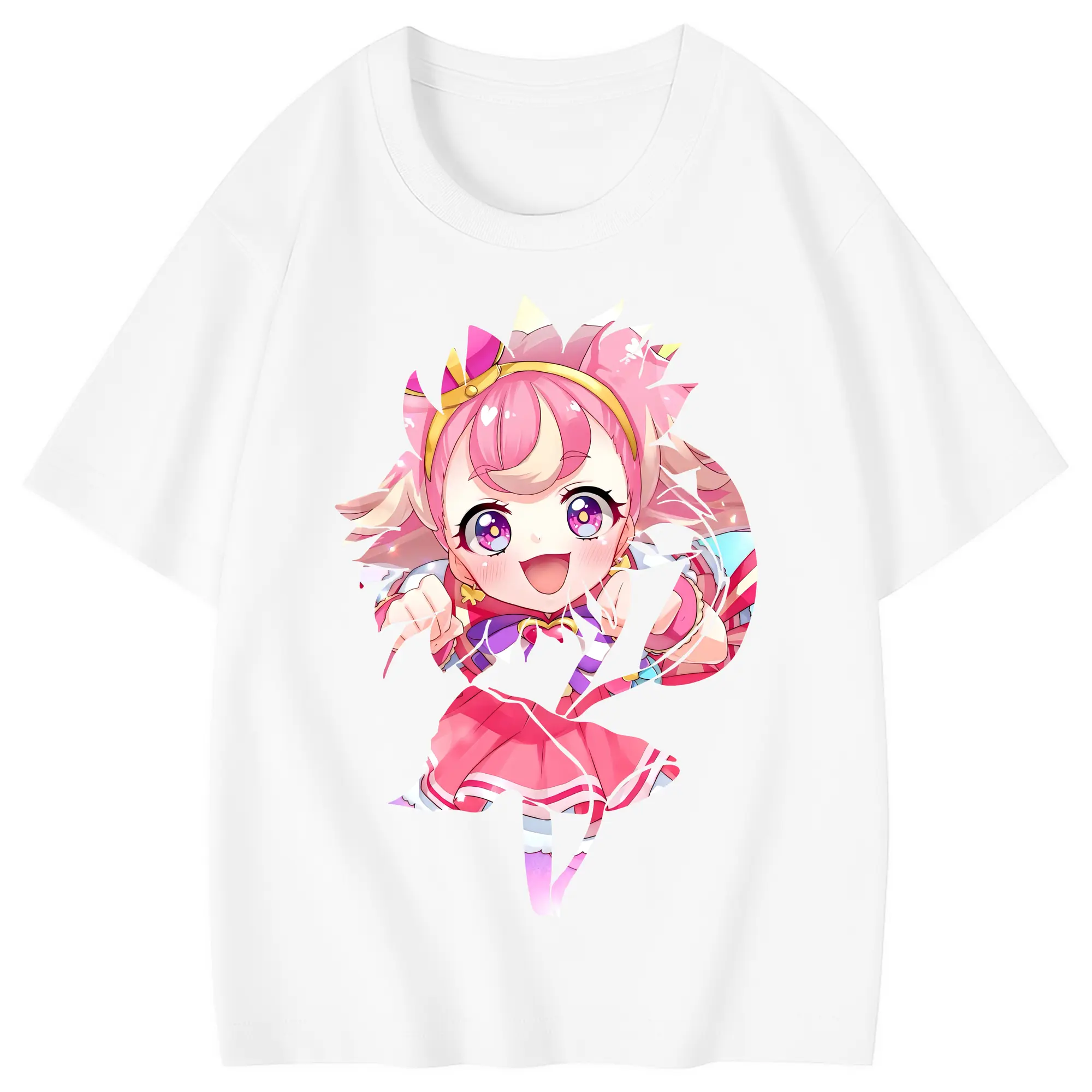 わんだふるぷりきゅあ グッズ 犬飼こむぎ - 綿100％ キッズTシャツ ・ フロントプリント ・ 快適 通気性 ・ スポーツ カジュアル 散歩用