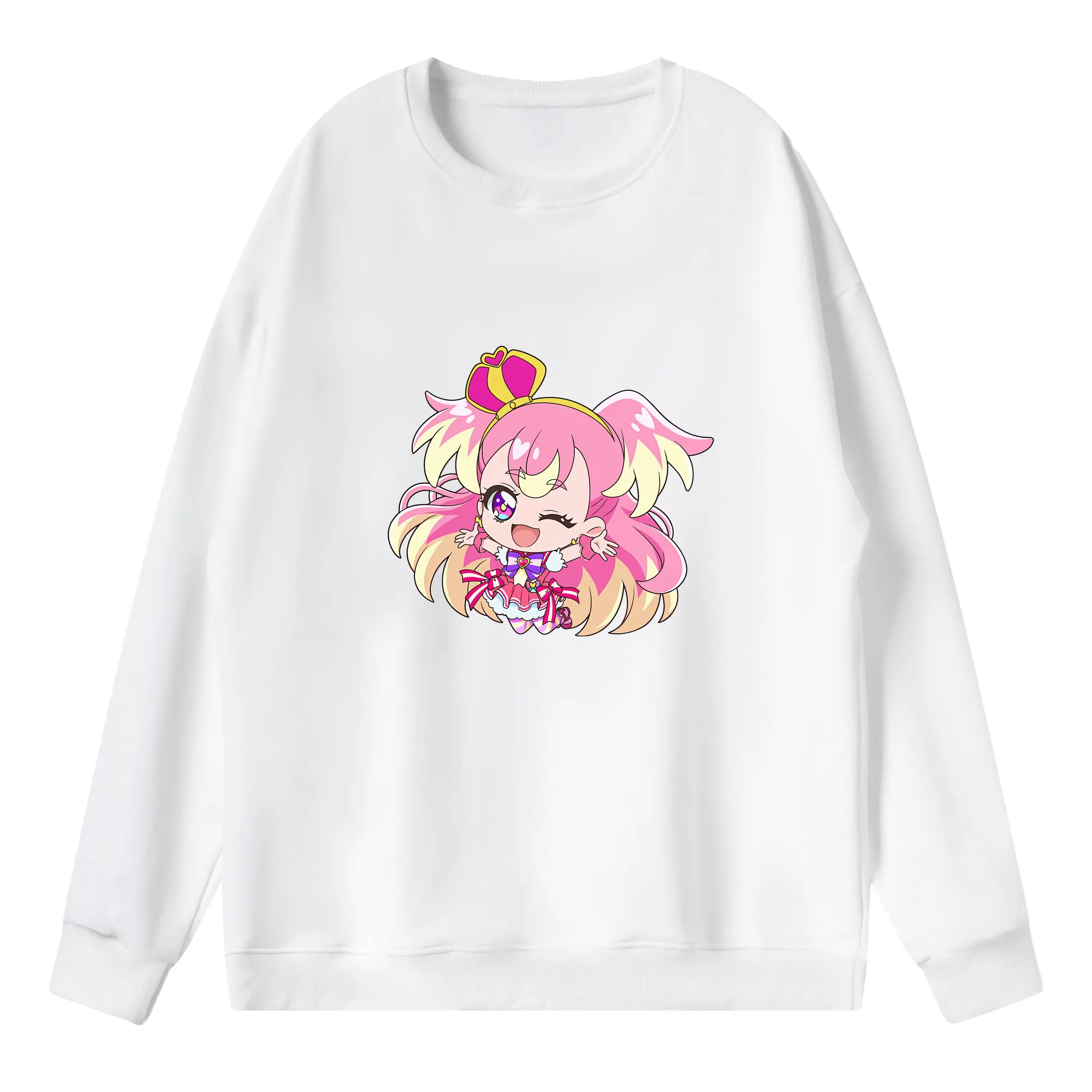 わんだふるぷりきゅあ グッズ 犬飼こむぎ - 薄手 クルーネック スウェット 裏毛260g · ポリエステル 春秋向け カジュアル 男女兼用 · トレーナー デイリー スポーツ 散歩に最適