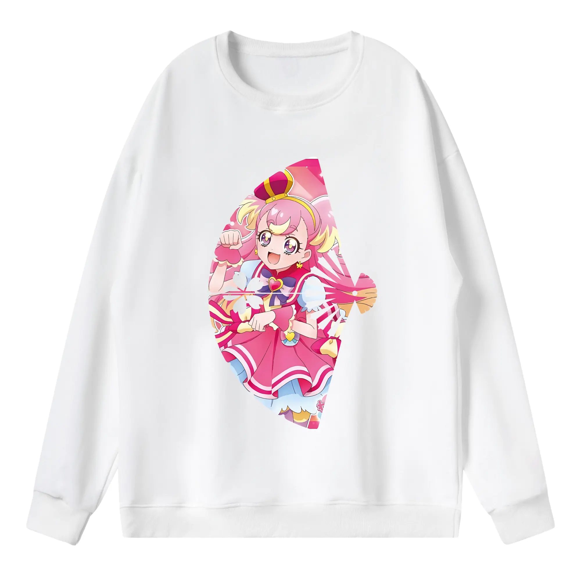 わんだふるぷりきゅあ グッズ 犬飼こむぎ - 薄手 クルーネック スウェット 裏毛260g · ポリエステル 春秋向け カジュアル 男女兼用 · トレーナー デイリー スポーツ 散歩に最適