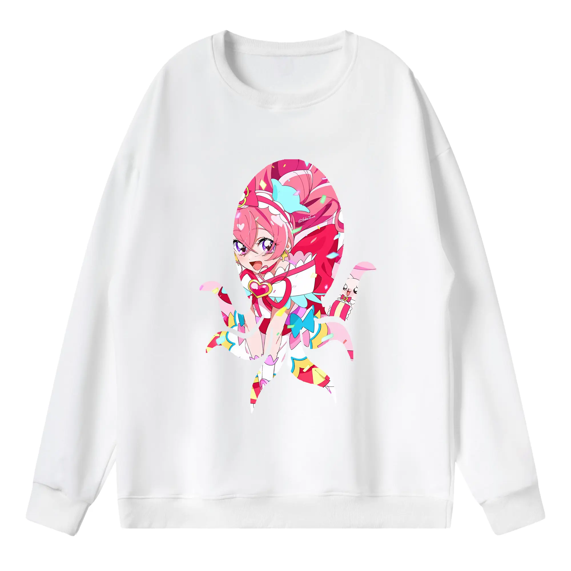 わんだふるぷりきゅあ グッズ 犬飼こむぎ - 薄手 クルーネック スウェット 裏毛260g · ポリエステル 春秋向け カジュアル 男女兼用 · トレーナー デイリー スポーツ 散歩に最適