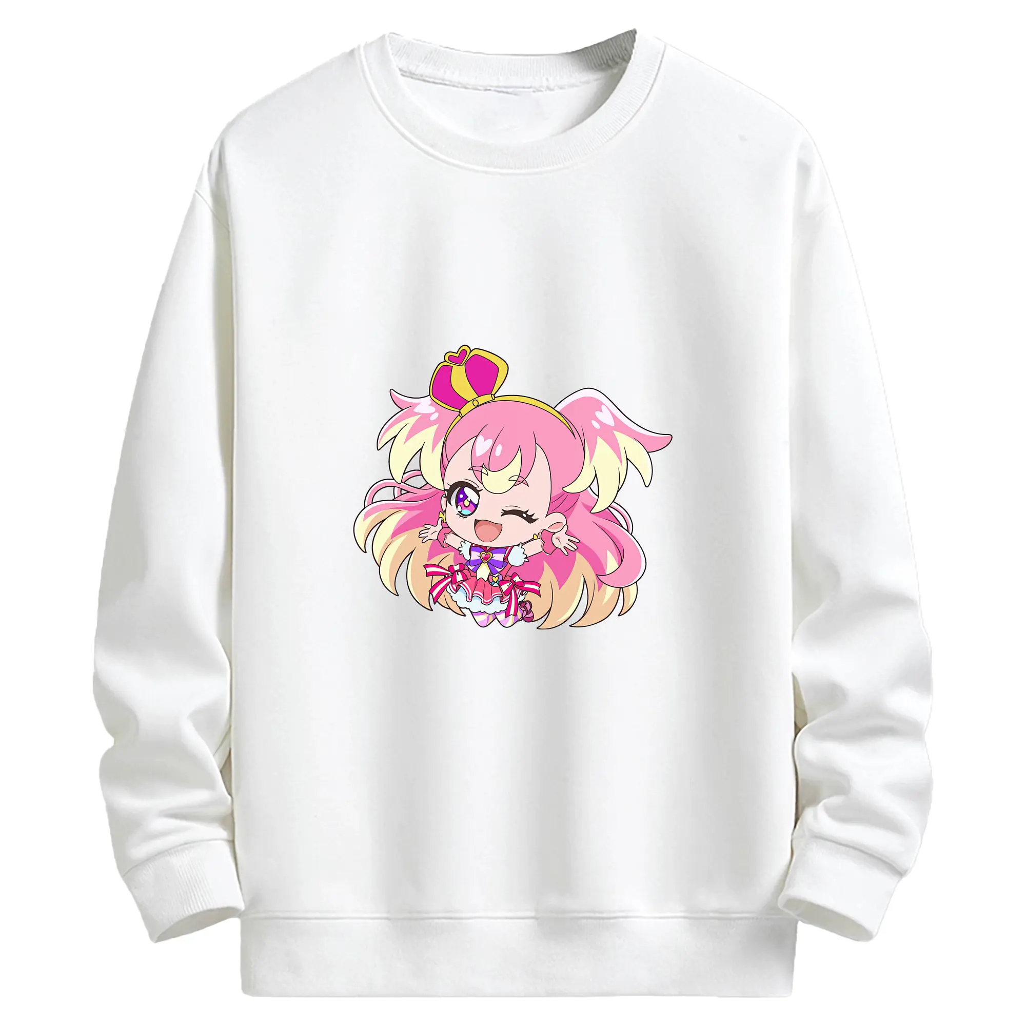 わんだふるぷりきゅあ グッズ 犬飼こむぎ - キッズ クルーネックスウェットシャツ ・ フロントプリント ・ 綿80％ ポリエステル20％ ・ 快適 通学 スポーツ 日常使い お散歩用