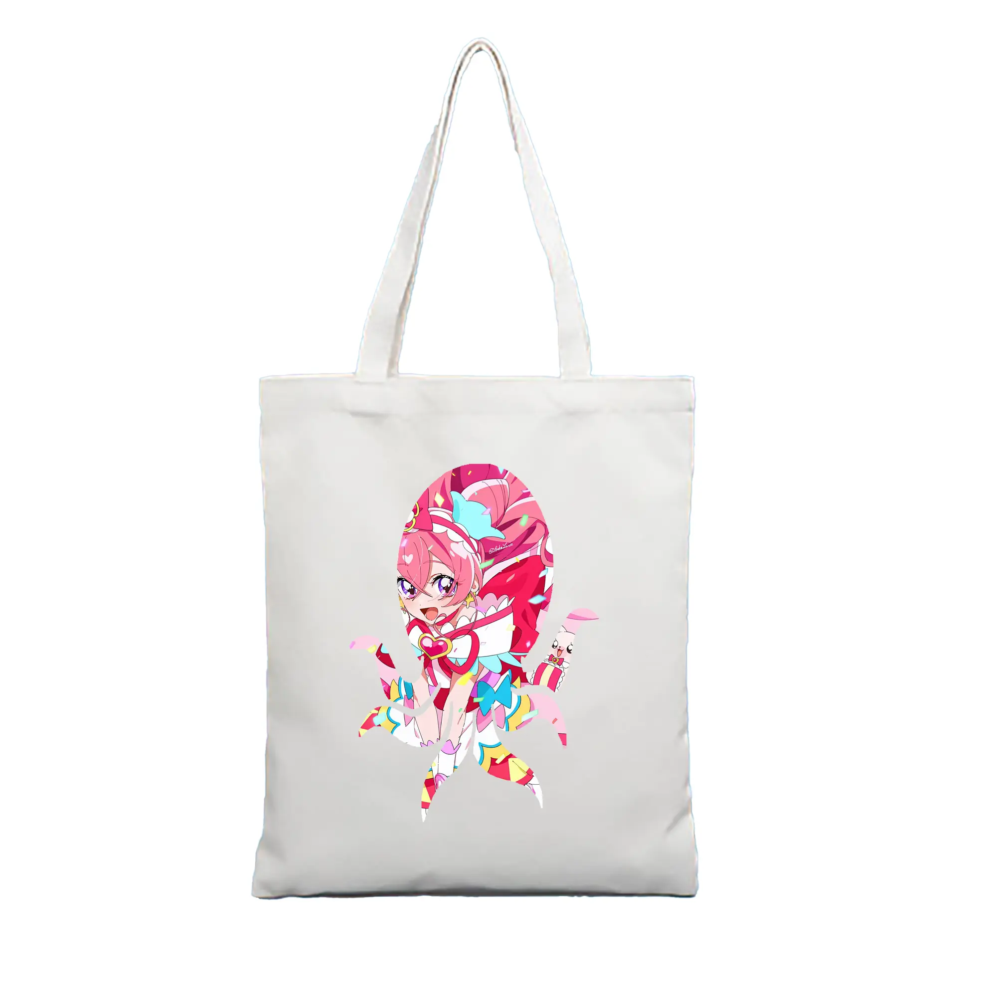 わんだふるぷりきゅあ グッズ 犬飼こむぎ - 縦型キャンバス手提げバッグ（トートバッグ） ・ キャンバス素材 ・ ショッピング用 ・ 軽量 丈夫 お手入れ簡単