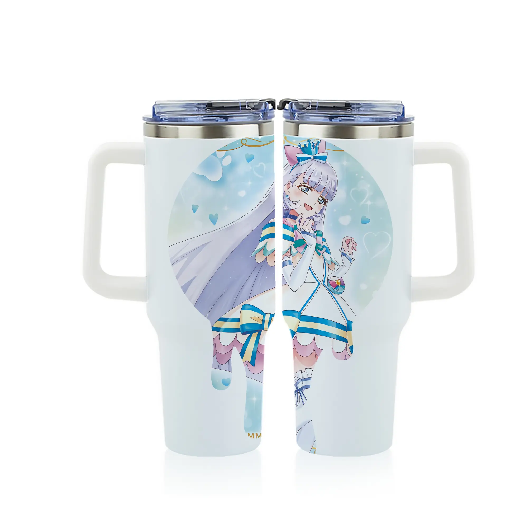 わんだふるぷりきゅあ グッズ 猫屋敷ユキ - 1200mL フルプリント車用タンブラー ・ 304ステンレス 内側 ・ 201ステンレス 外側 ・ 保温 保冷 ・ 通勤 ドライブ アウトドア用