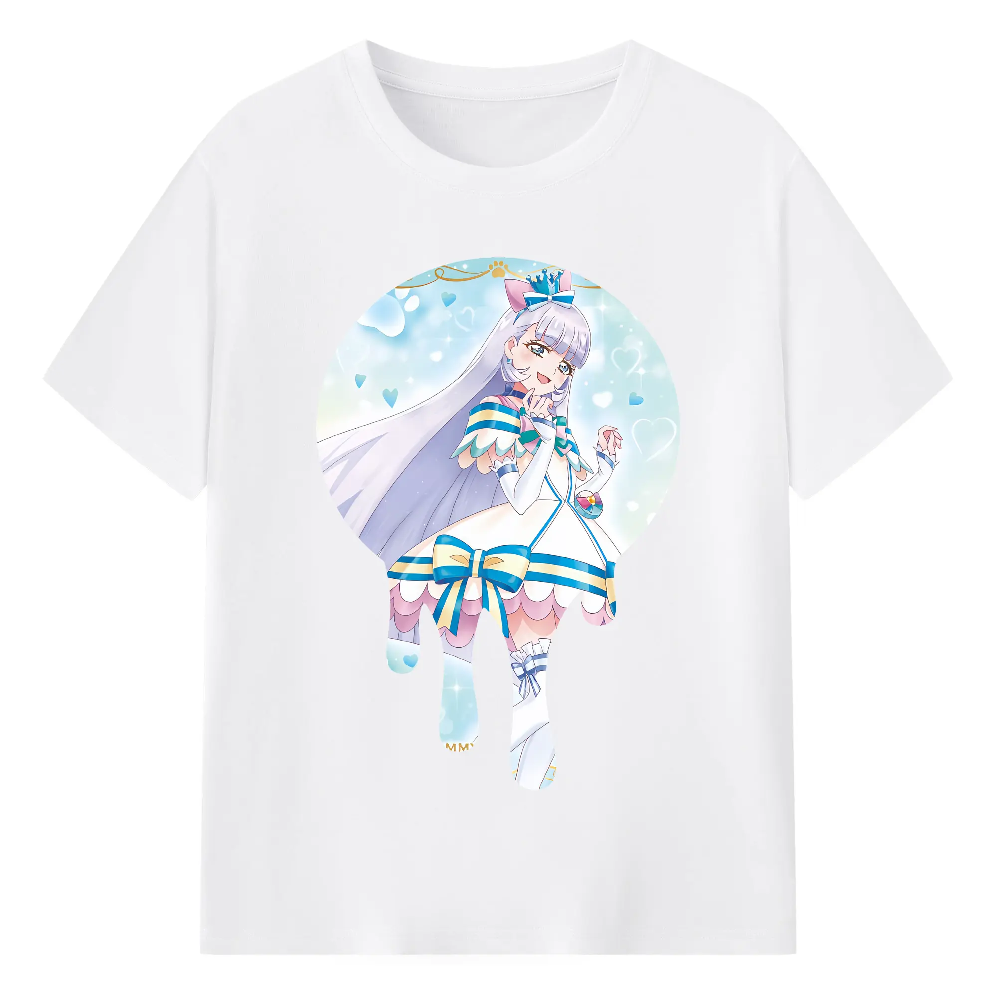 わんだふるぷりきゅあ グッズ 猫屋敷ユキ - 綿100％ 半袖Tシャツ ・ フロントプリント ・ 快適 通気性 ・ 日常使い 散歩 スポーツ用