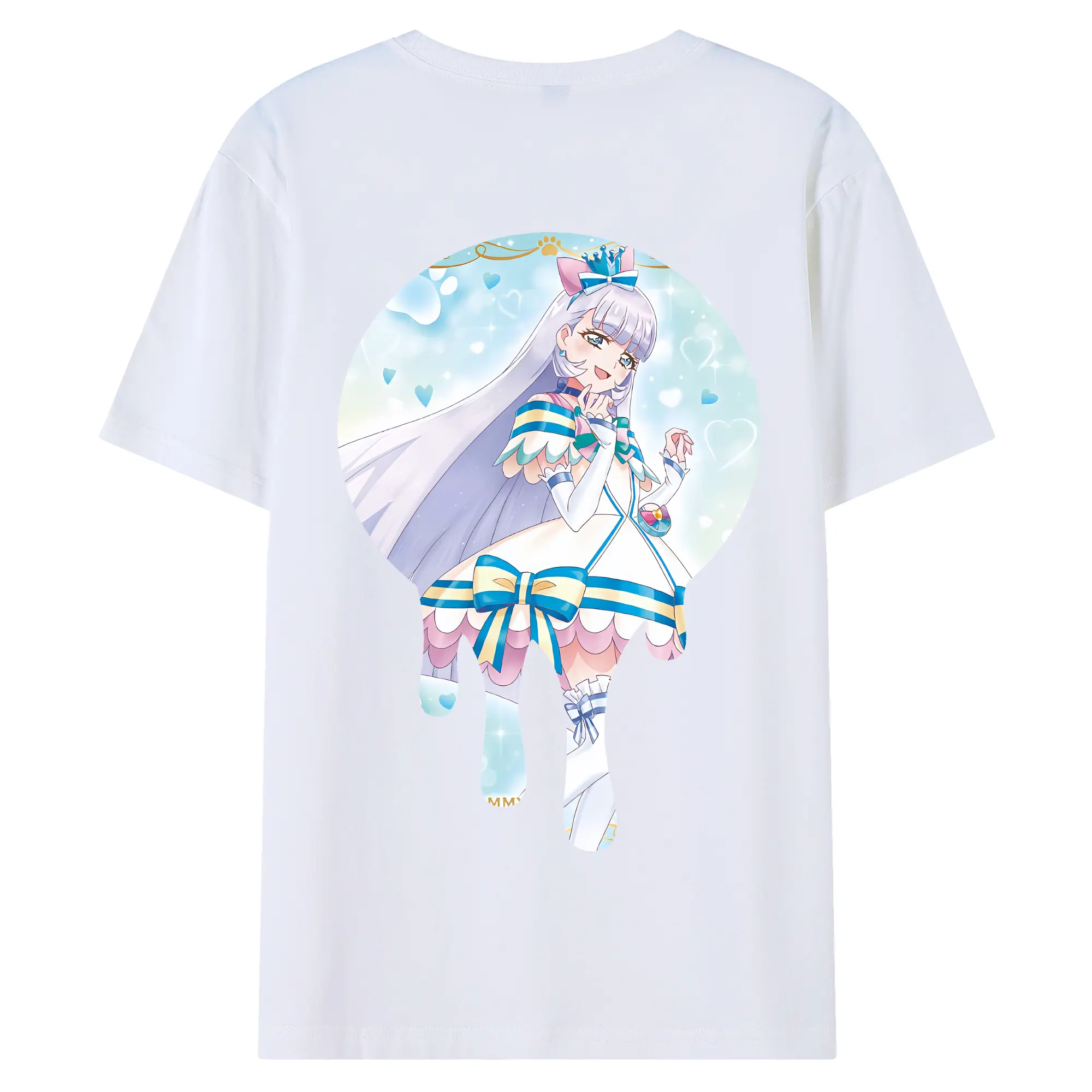 わんだふるぷりきゅあ グッズ 猫屋敷ユキ - 綿100％ 半袖Tシャツ ・ バックプリント ・ 快適 通気性 ・ 日常使い 散歩 スポーツ用