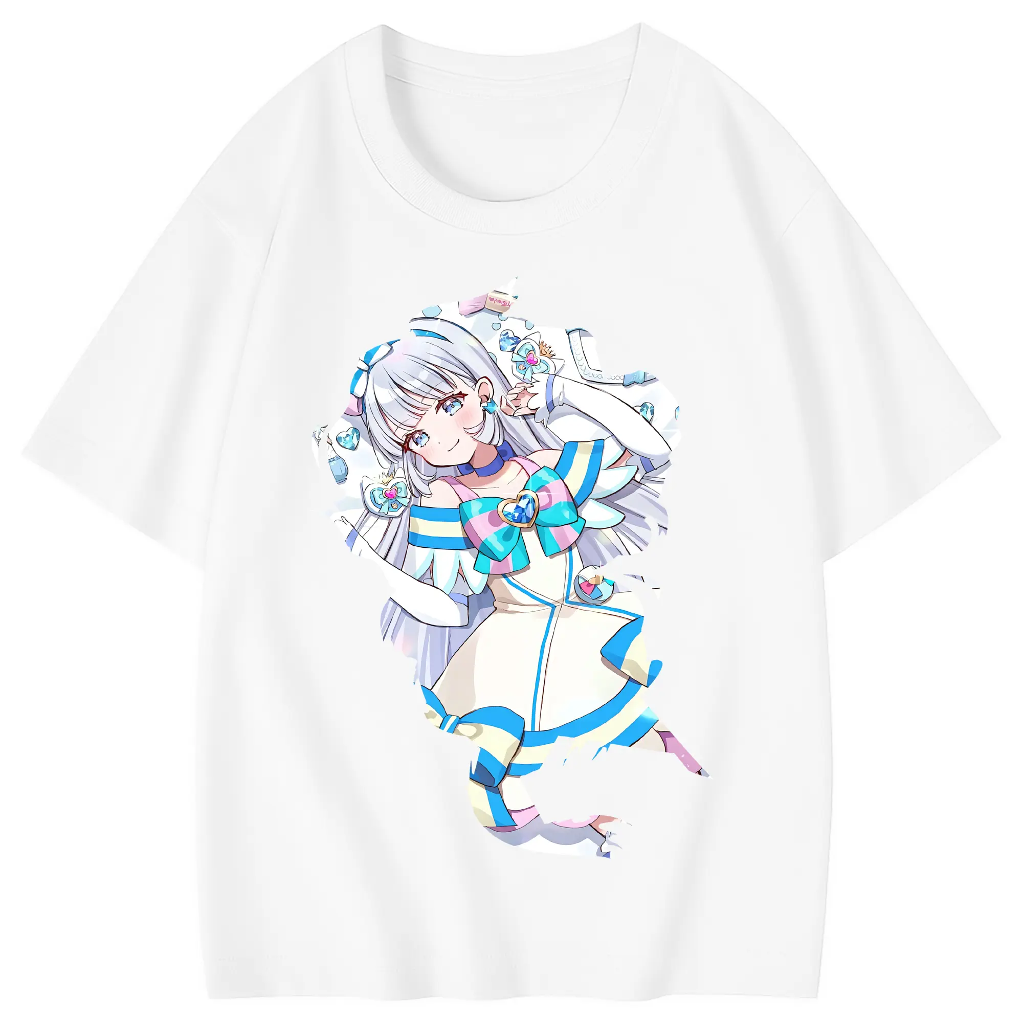 わんだふるぷりきゅあ グッズ 猫屋敷ユキ - 綿100％ キッズTシャツ ・ フロントプリント ・ 快適 通気性 ・ スポーツ カジュアル 散歩用