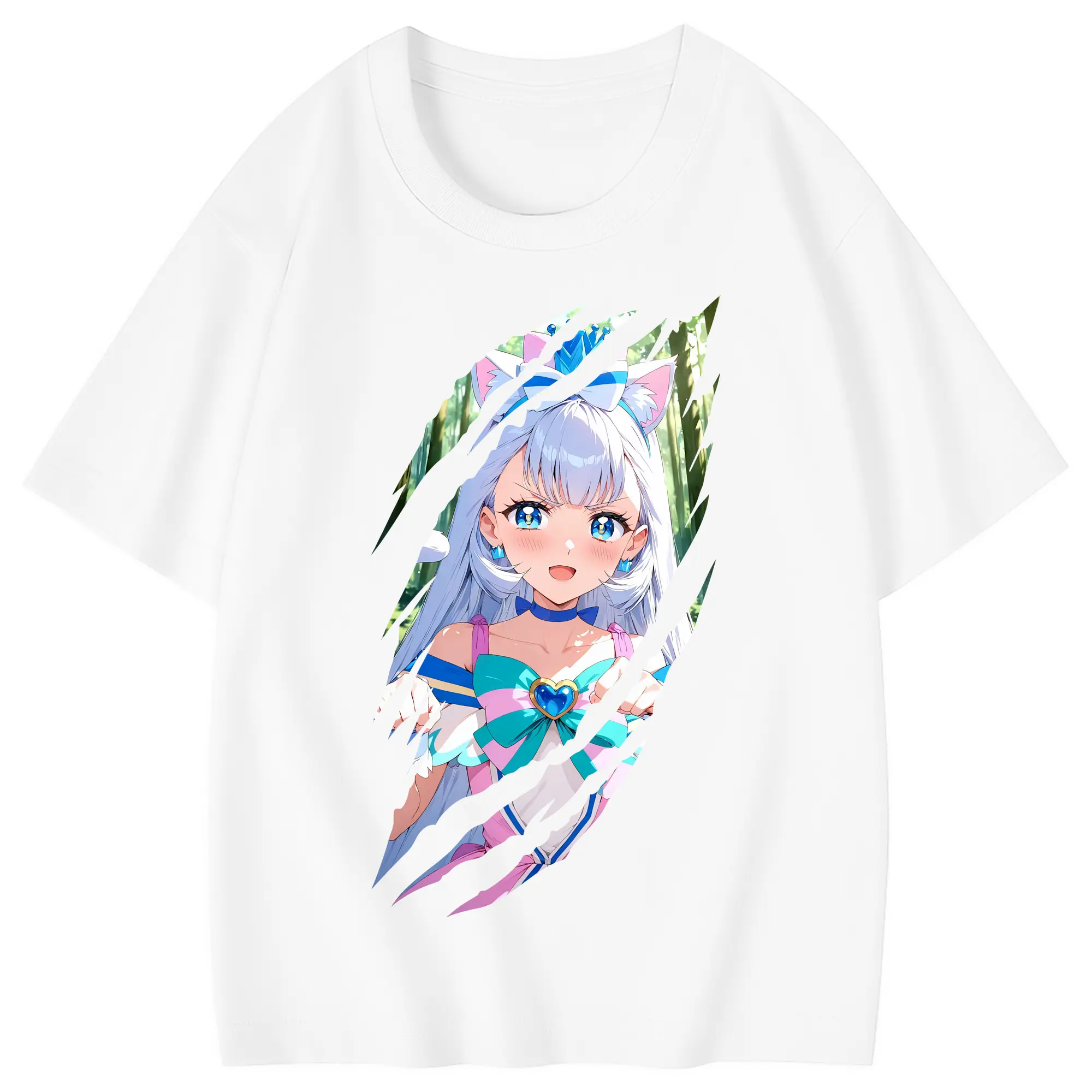 わんだふるぷりきゅあ グッズ 猫屋敷ユキ - 綿100％ キッズTシャツ ・ フロントプリント ・ 快適 通気性 ・ スポーツ カジュアル 散歩用