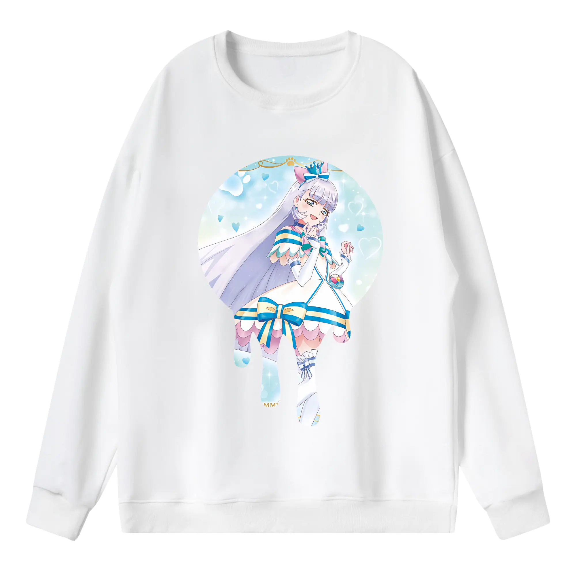 わんだふるぷりきゅあ グッズ 猫屋敷ユキ - 薄手 クルーネック スウェット 裏毛260g · ポリエステル 春秋向け カジュアル 男女兼用 · トレーナー デイリー スポーツ 散歩に最適