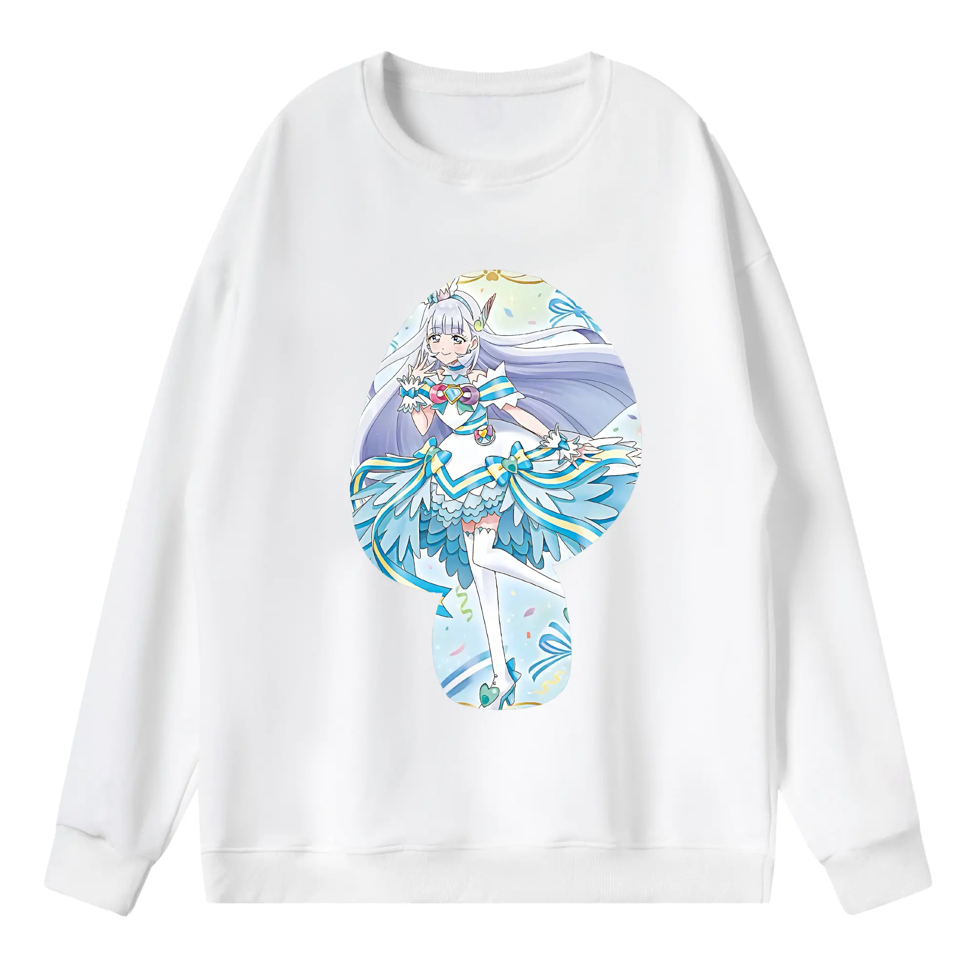 わんだふるぷりきゅあ グッズ 猫屋敷ユキ - 薄手 クルーネック スウェット 裏毛260g · ポリエステル 春秋向け カジュアル 男女兼用 · トレーナー デイリー スポーツ 散歩に最適