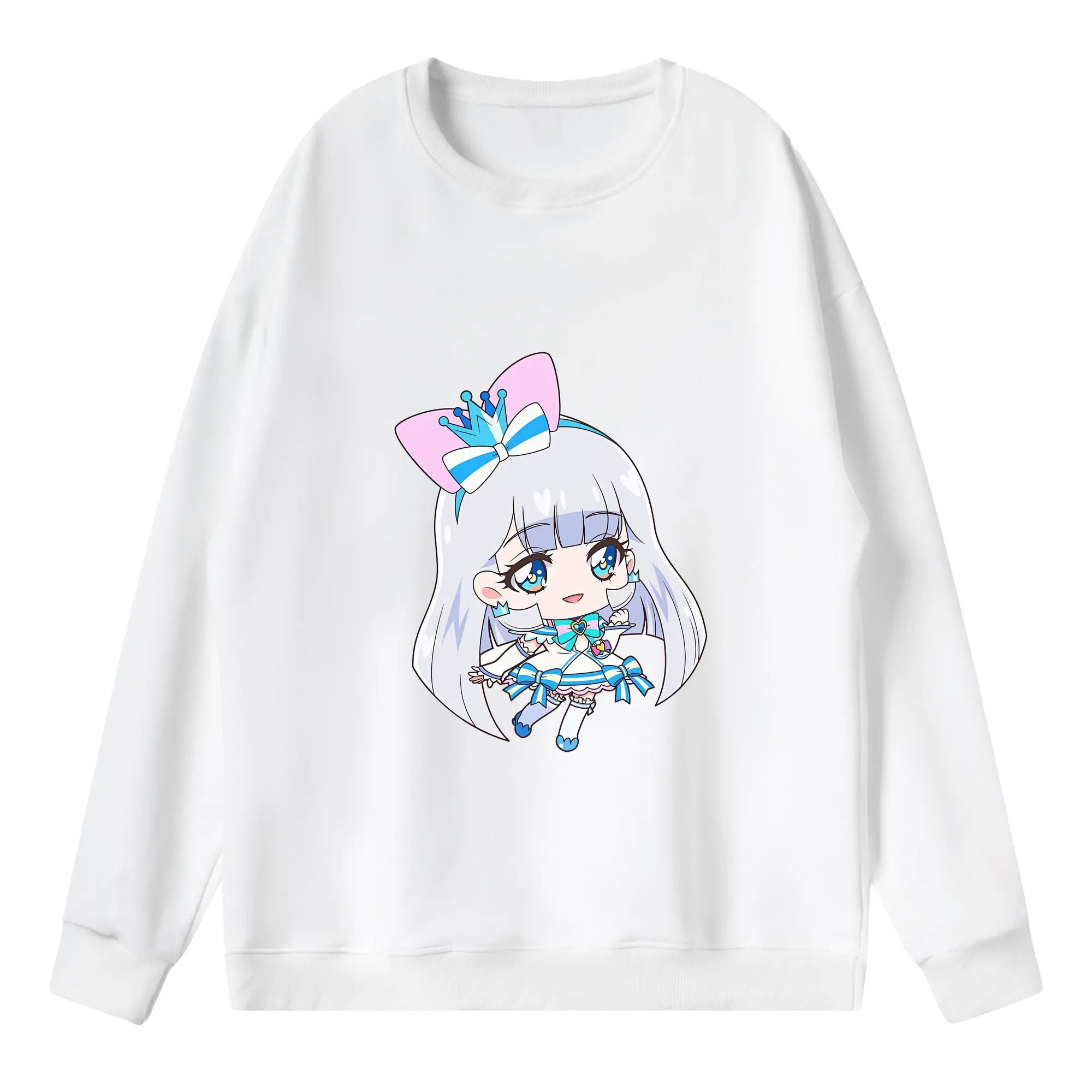 わんだふるぷりきゅあ グッズ 猫屋敷ユキ - 薄手 クルーネック スウェット 裏毛260g · ポリエステル 春秋向け カジュアル 男女兼用 · トレーナー デイリー スポーツ 散歩に最適