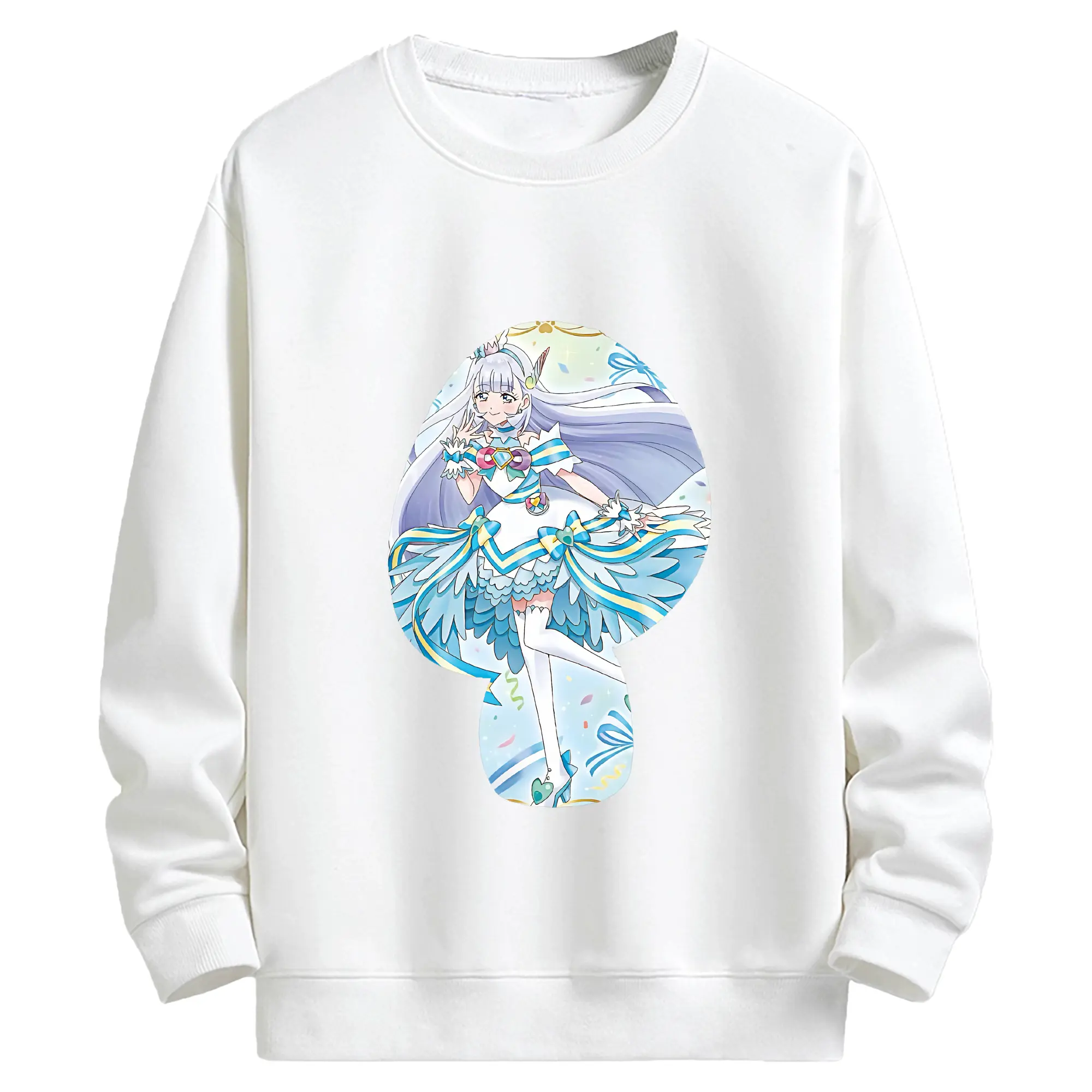 わんだふるぷりきゅあ グッズ 猫屋敷ユキ - キッズ クルーネックスウェットシャツ ・ フロントプリント ・ 綿80％ ポリエステル20％ ・ 快適 通学 スポーツ 日常使い お散歩用