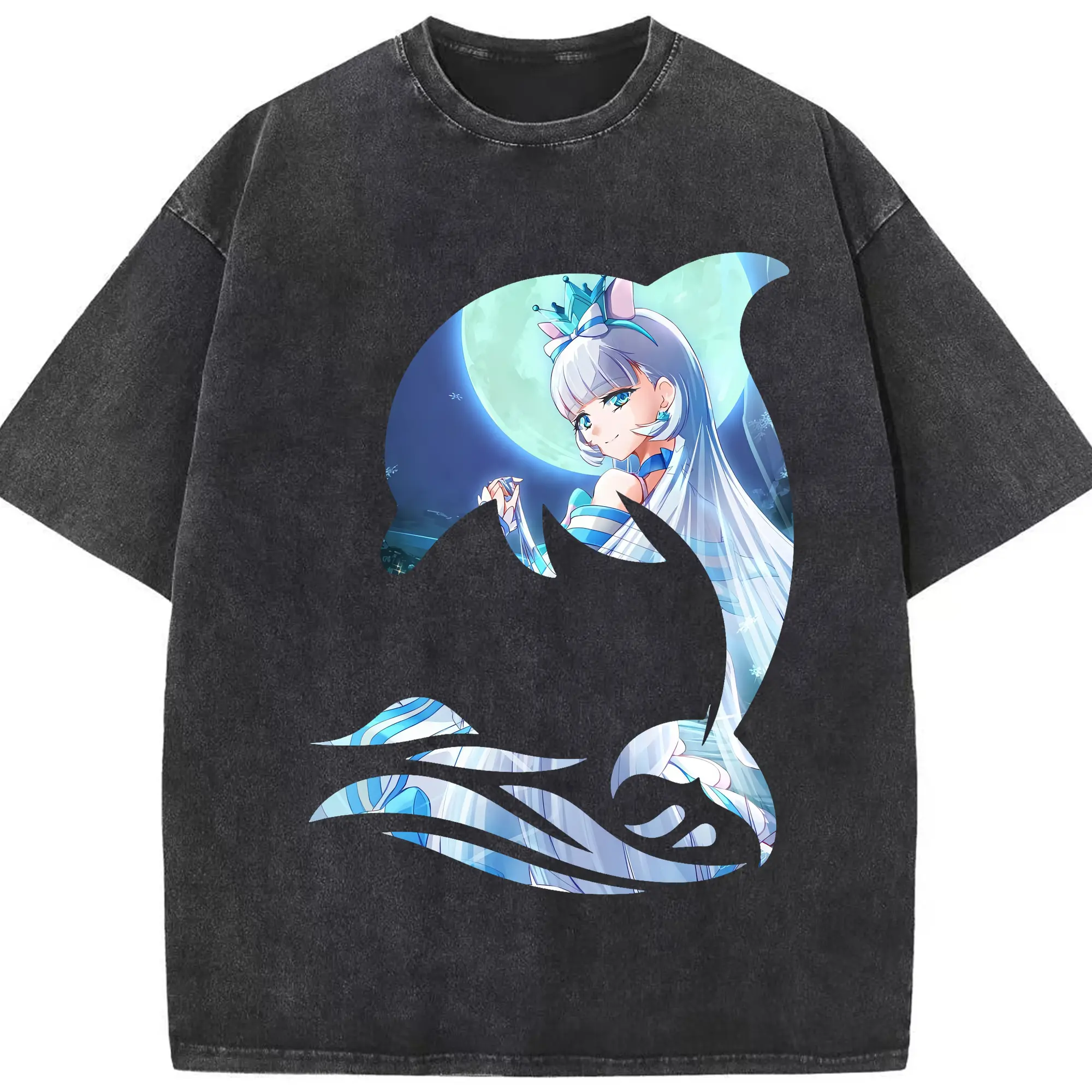 わんだふるぷりきゅあ グッズ 猫屋敷ユキ - 綿100％ ヴィンテージ風 半袖Tシャツ ・ フロントプリント ・ 柔らか肌触り ・ 通気性 快適 ・ スポーツ カジュアル 外出用