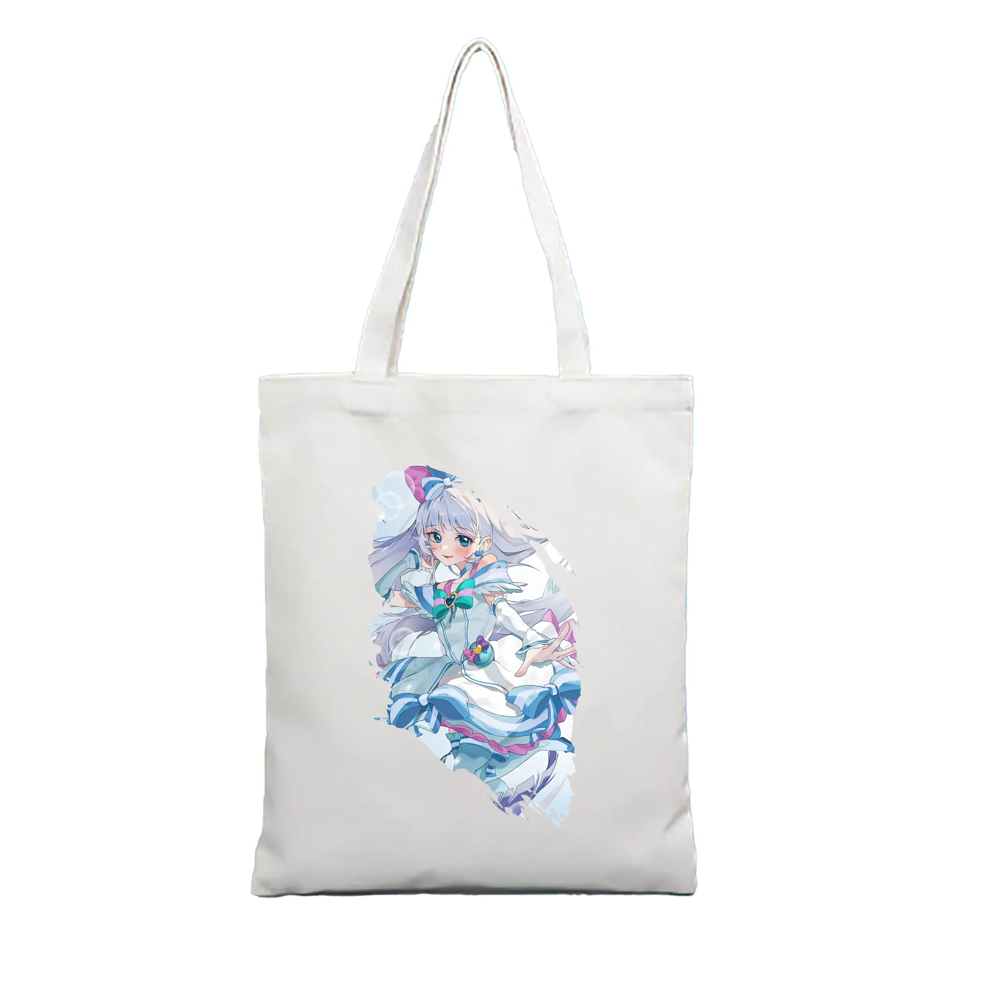 わんだふるぷりきゅあ グッズ 猫屋敷ユキ - 縦型キャンバス手提げバッグ（トートバッグ） ・ キャンバス素材 ・ ショッピング用 ・ 軽量 丈夫 お手入れ簡単