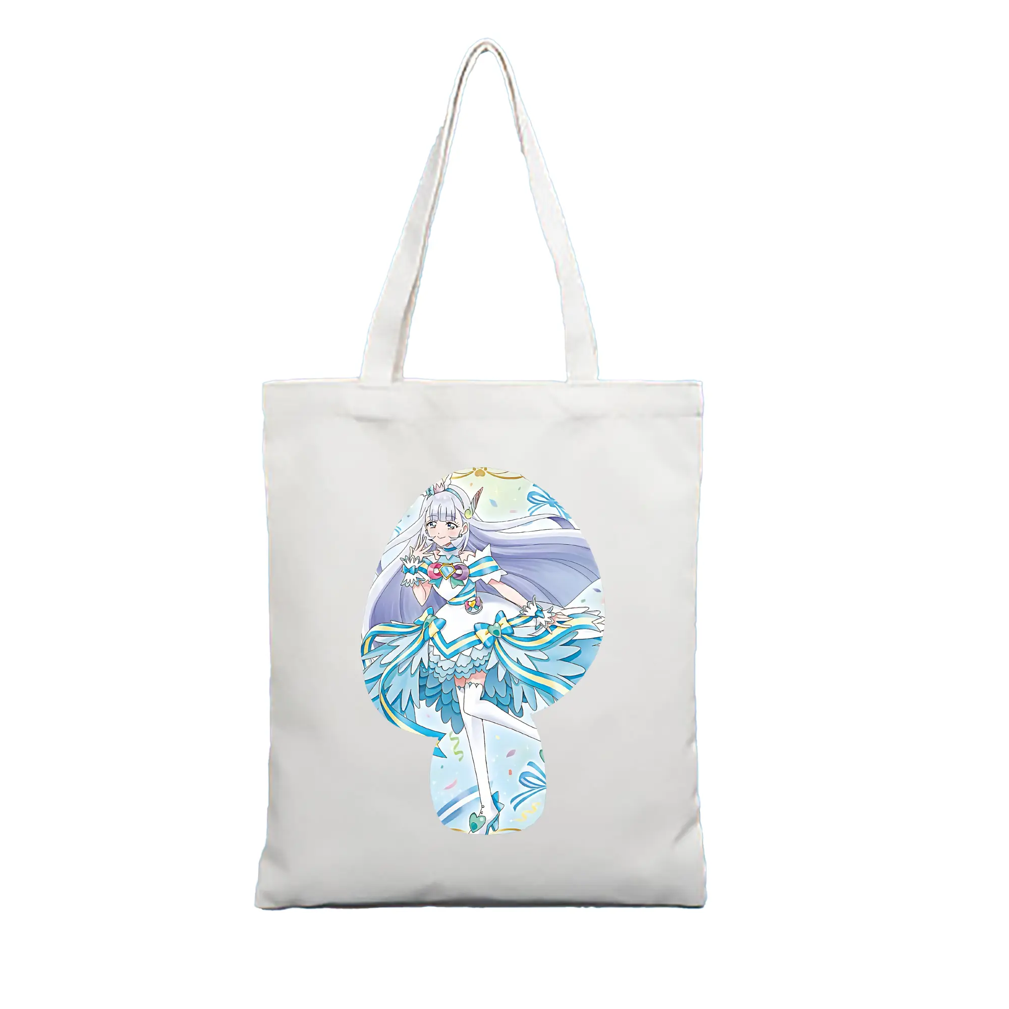 わんだふるぷりきゅあ グッズ 猫屋敷ユキ - 縦型キャンバス手提げバッグ（トートバッグ） ・ キャンバス素材 ・ ショッピング用 ・ 軽量 丈夫 お手入れ簡単