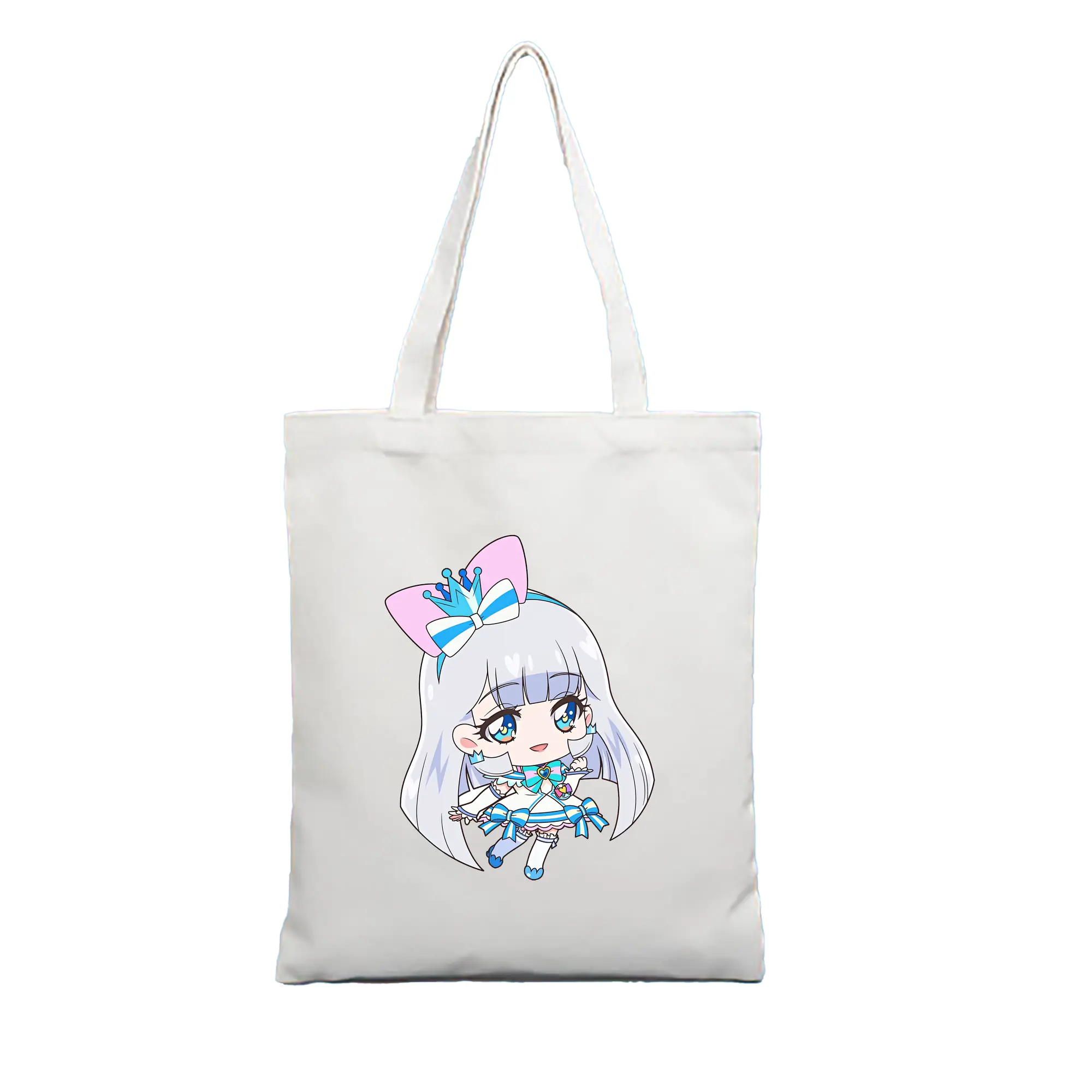 わんだふるぷりきゅあ グッズ 猫屋敷ユキ - 縦型キャンバス手提げバッグ（トートバッグ） ・ キャンバス素材 ・ ショッピング用 ・ 軽量 丈夫 お手入れ簡単