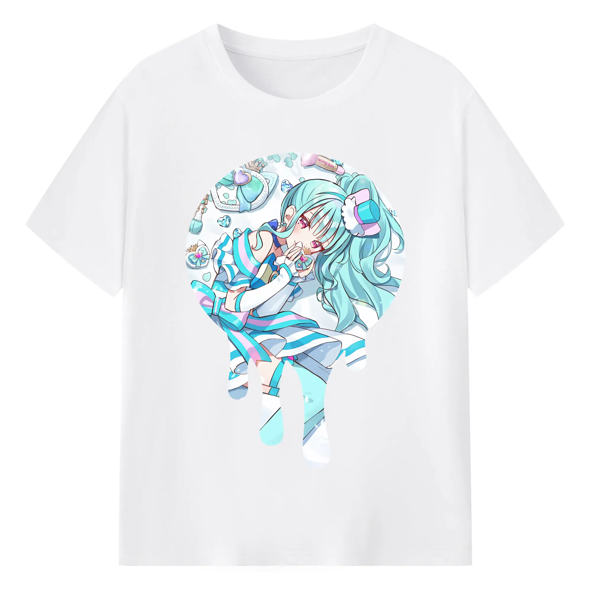 わんだふるぷりきゅあ グッズ 猫屋敷まゆ - 綿100％ 半袖Tシャツ ・ フロントプリント ・ 快適 通気性 ・ 日常使い 散歩 スポーツ用