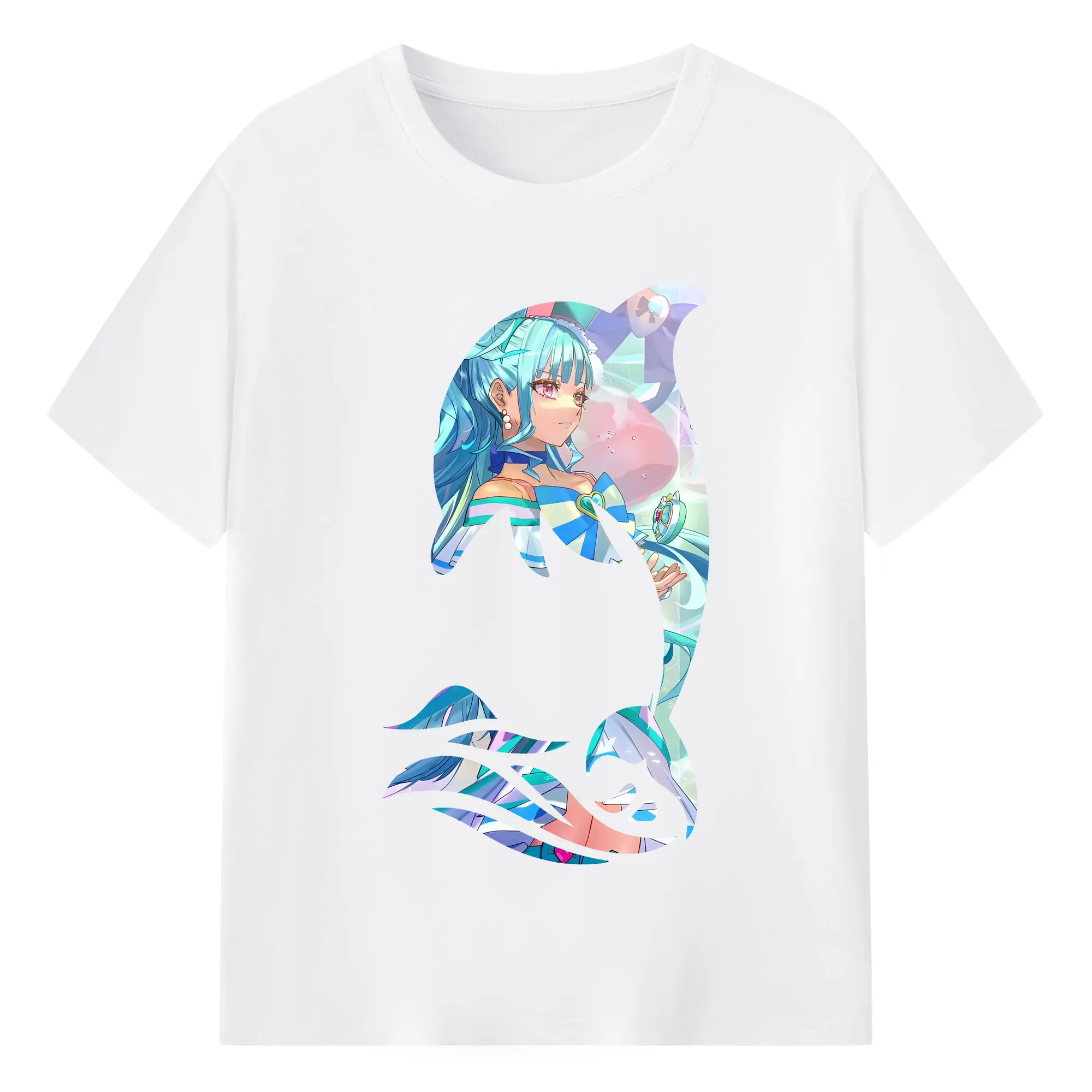 わんだふるぷりきゅあ グッズ 猫屋敷まゆ - 綿100％ 半袖Tシャツ ・ フロントプリント ・ 快適 通気性 ・ 日常使い 散歩 スポーツ用