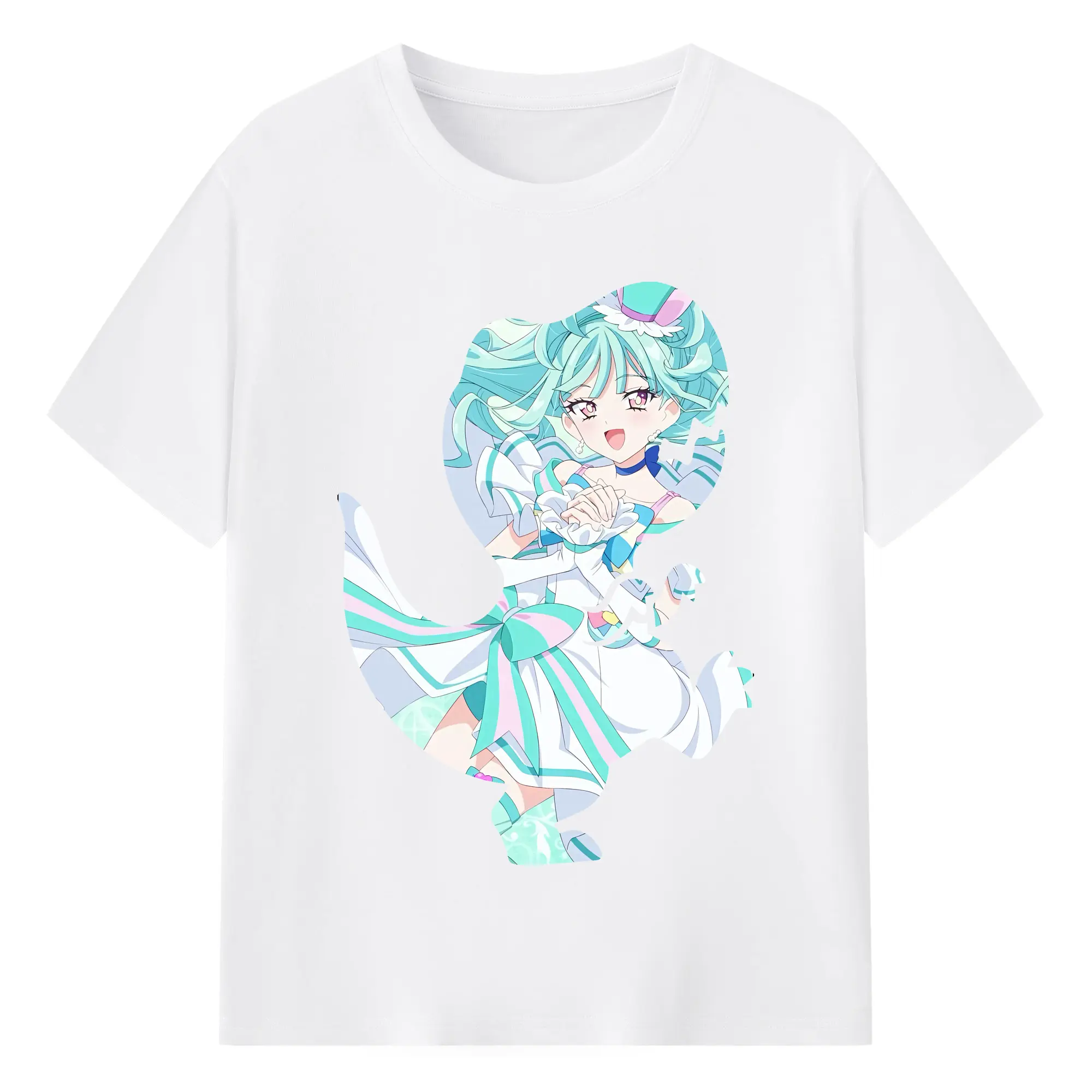 わんだふるぷりきゅあ グッズ 猫屋敷まゆ - 綿100％ 半袖Tシャツ ・ フロントプリント ・ 快適 通気性 ・ 日常使い 散歩 スポーツ用