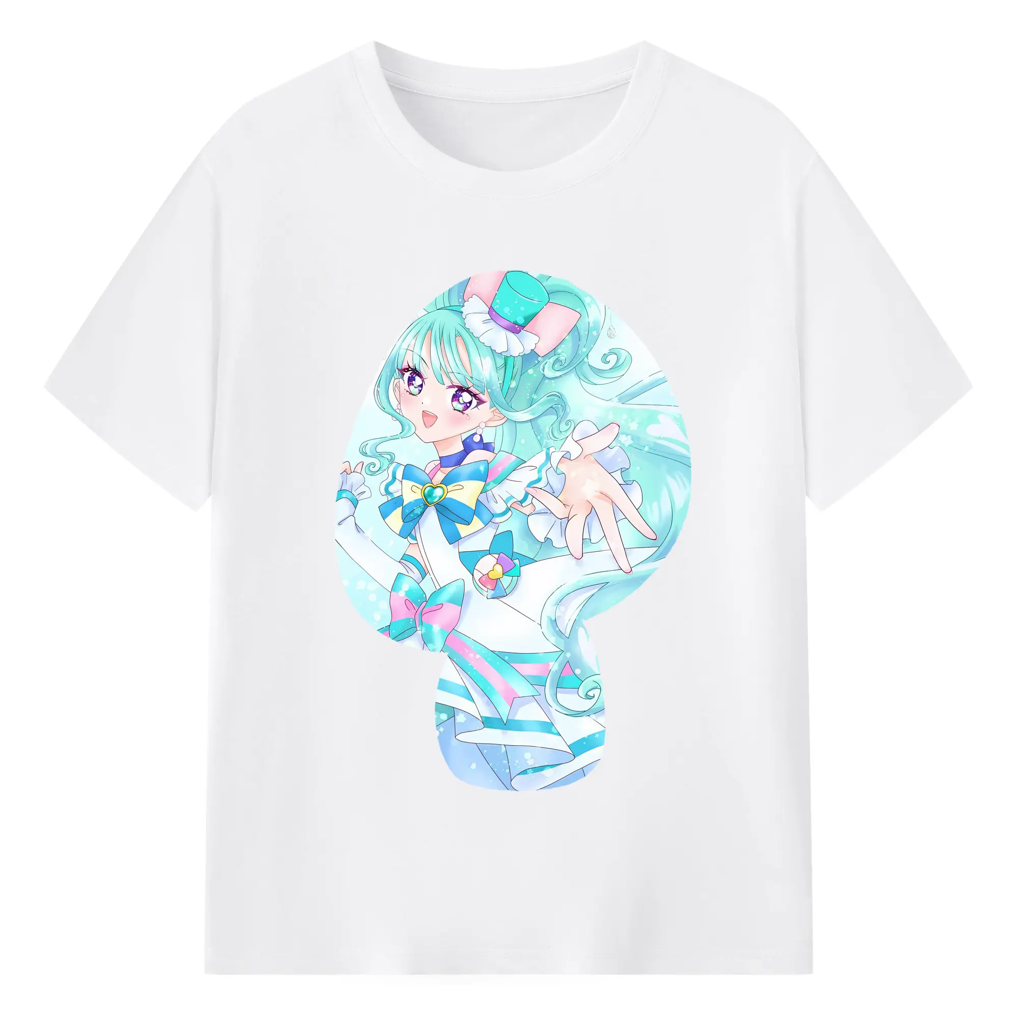 わんだふるぷりきゅあ グッズ 猫屋敷まゆ - 綿100％ 半袖Tシャツ ・ フロントプリント ・ 快適 通気性 ・ 日常使い 散歩 スポーツ用