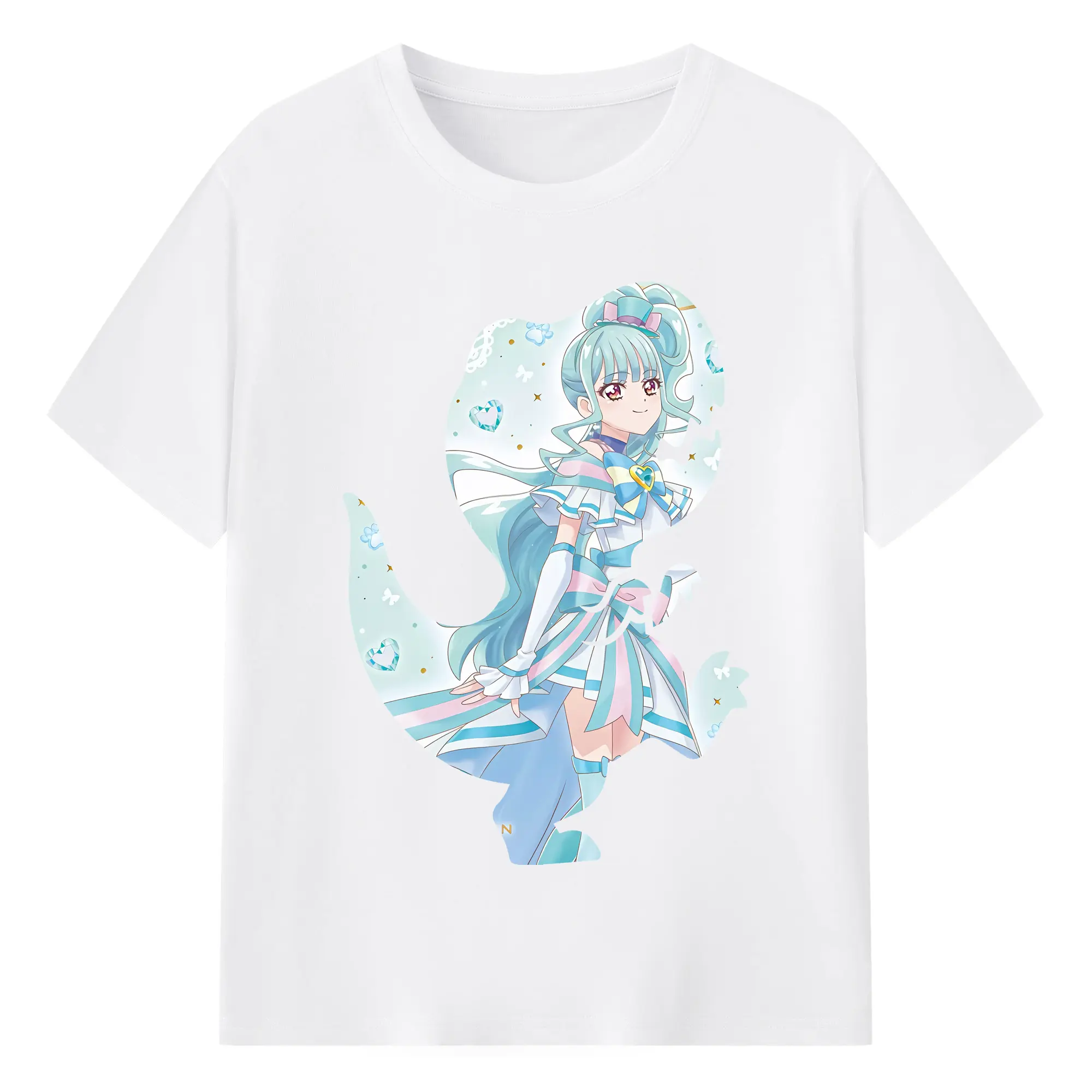 わんだふるぷりきゅあ グッズ 猫屋敷まゆ - 綿100％ 半袖Tシャツ ・ フロントプリント ・ 快適 通気性 ・ 日常使い 散歩 スポーツ用