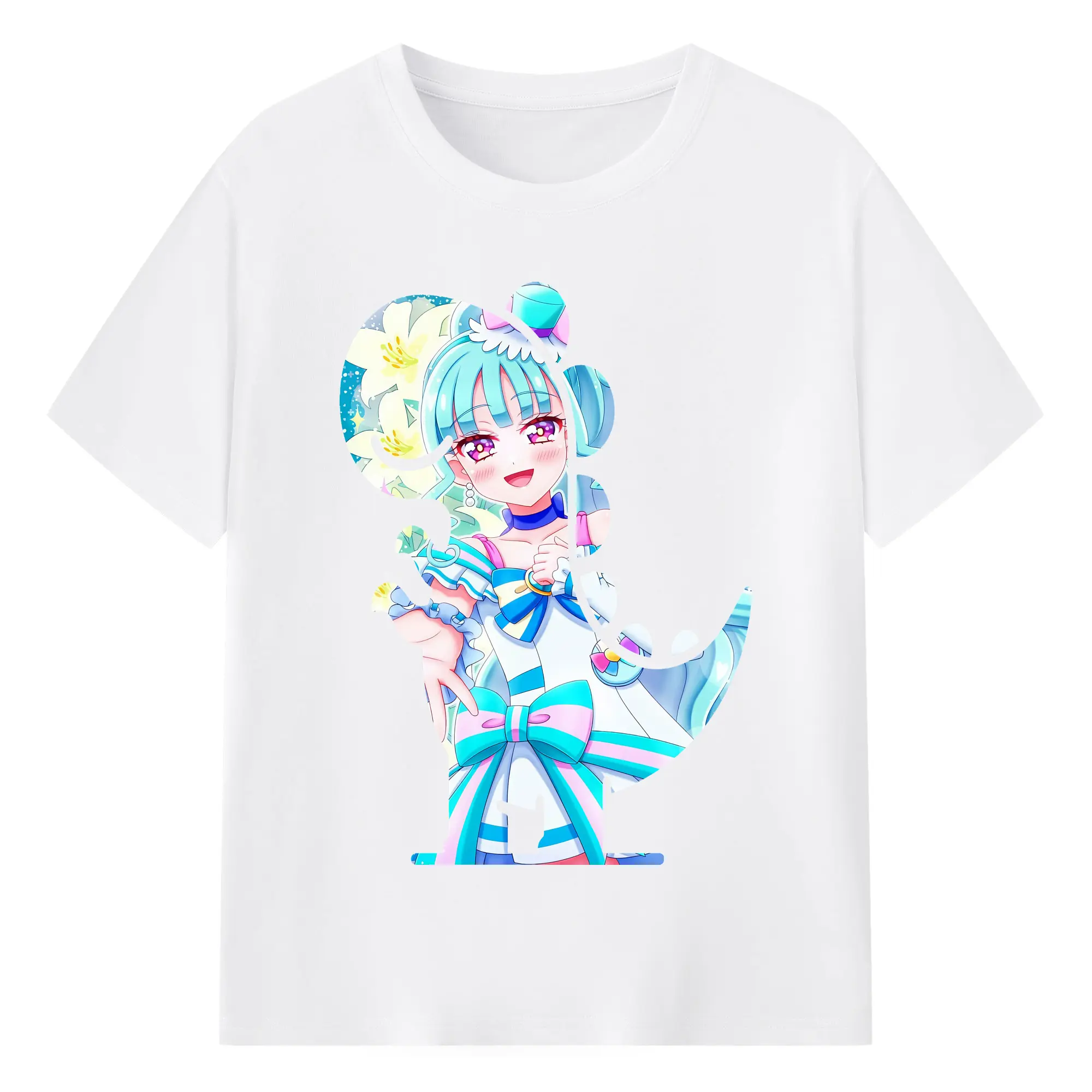 わんだふるぷりきゅあ グッズ 猫屋敷まゆ - 綿100％ 半袖Tシャツ ・ フロントプリント ・ 快適 通気性 ・ 日常使い 散歩 スポーツ用