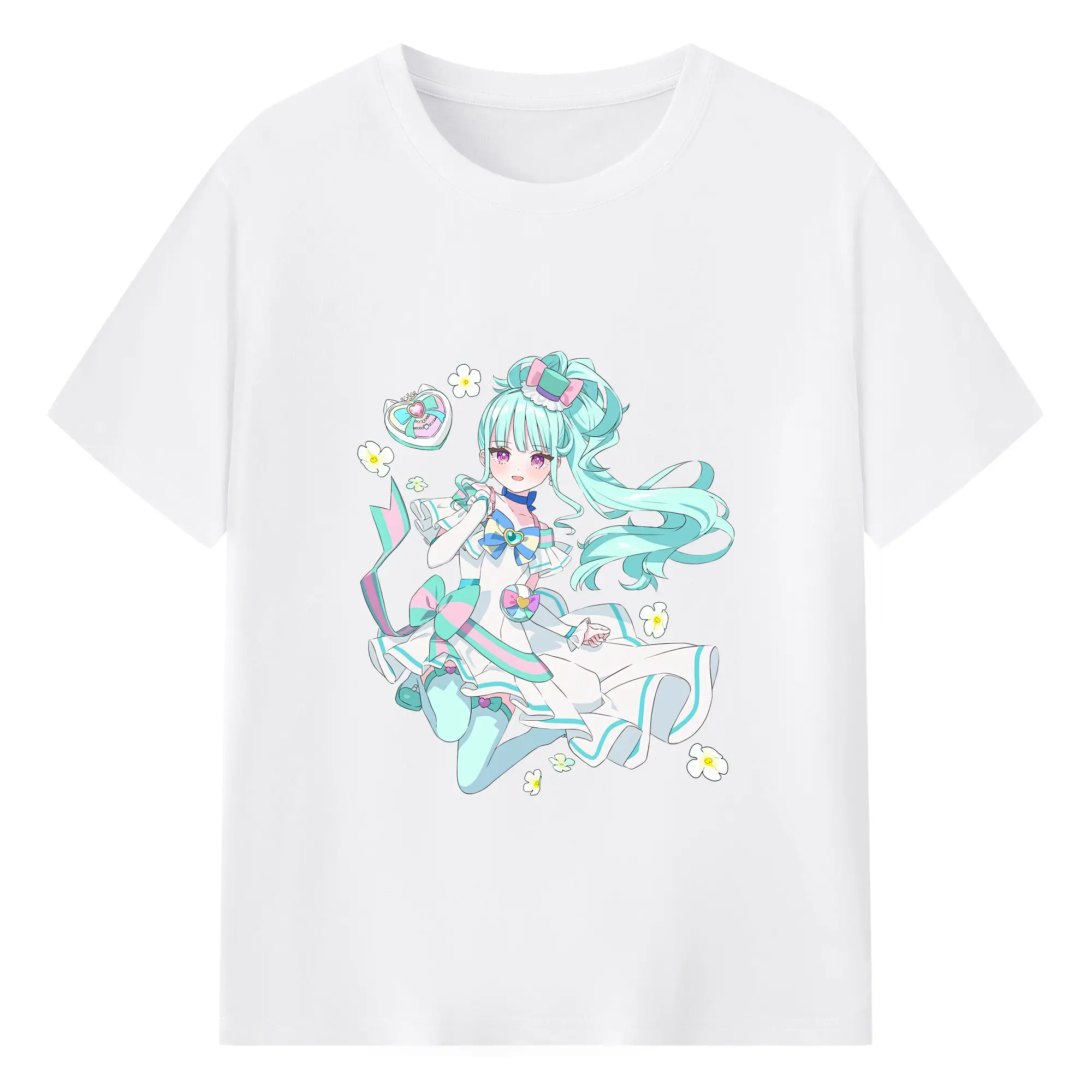 わんだふるぷりきゅあ グッズ 猫屋敷まゆ - 綿100％ 半袖Tシャツ ・ フロントプリント ・ 快適 通気性 ・ 日常使い 散歩 スポーツ用