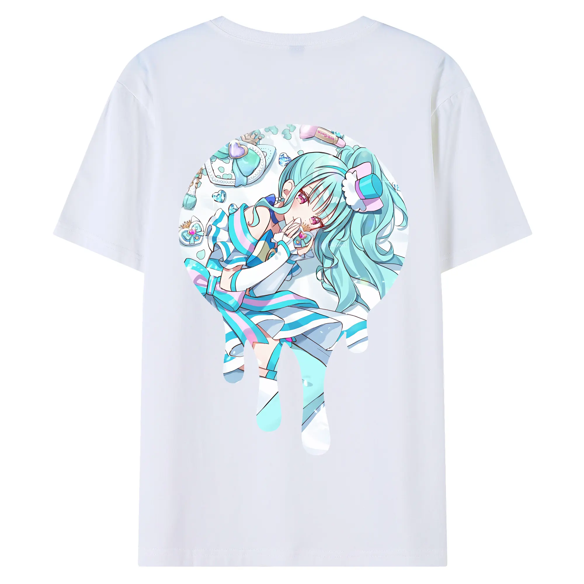 わんだふるぷりきゅあ グッズ 猫屋敷まゆ - 綿100％ 半袖Tシャツ ・ バックプリント ・ 快適 通気性 ・ 日常使い 散歩 スポーツ用