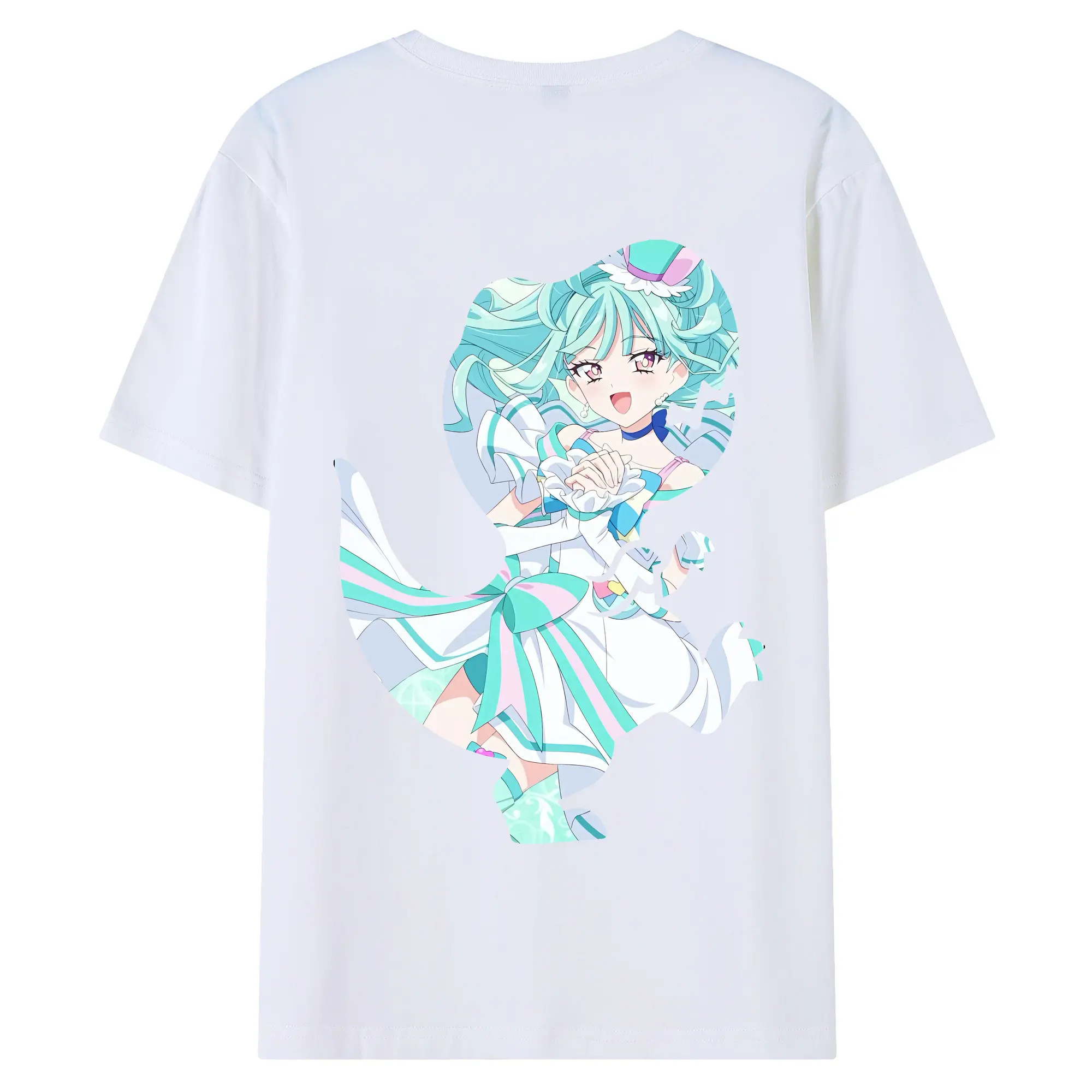 わんだふるぷりきゅあ グッズ 猫屋敷まゆ - 綿100％ 半袖Tシャツ ・ バックプリント ・ 快適 通気性 ・ 日常使い 散歩 スポーツ用