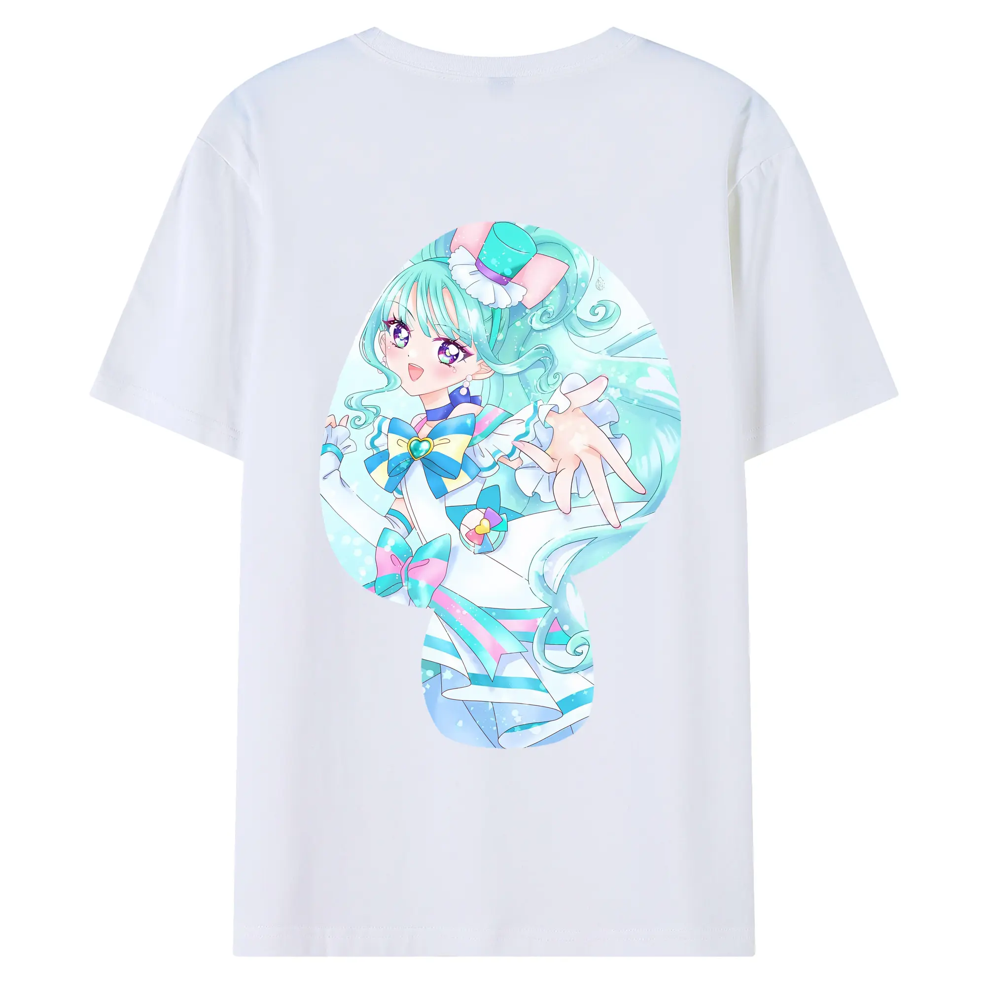 わんだふるぷりきゅあ グッズ 猫屋敷まゆ - 綿100％ 半袖Tシャツ ・ バックプリント ・ 快適 通気性 ・ 日常使い 散歩 スポーツ用