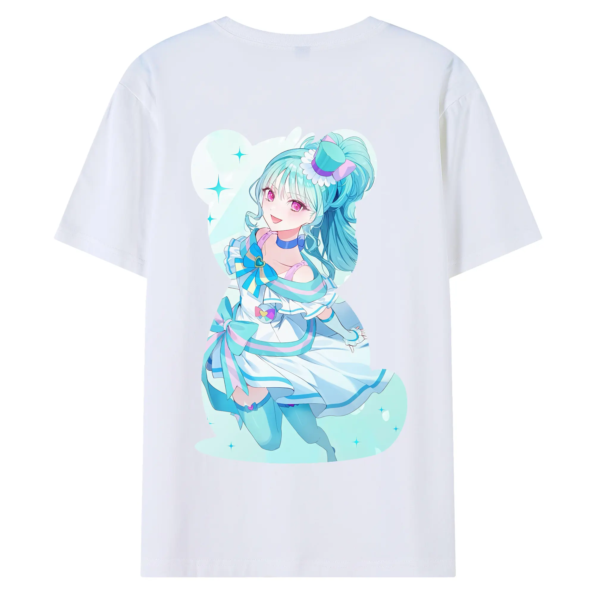 わんだふるぷりきゅあ グッズ 猫屋敷まゆ - 綿100％ 半袖Tシャツ ・ バックプリント ・ 快適 通気性 ・ 日常使い 散歩 スポーツ用