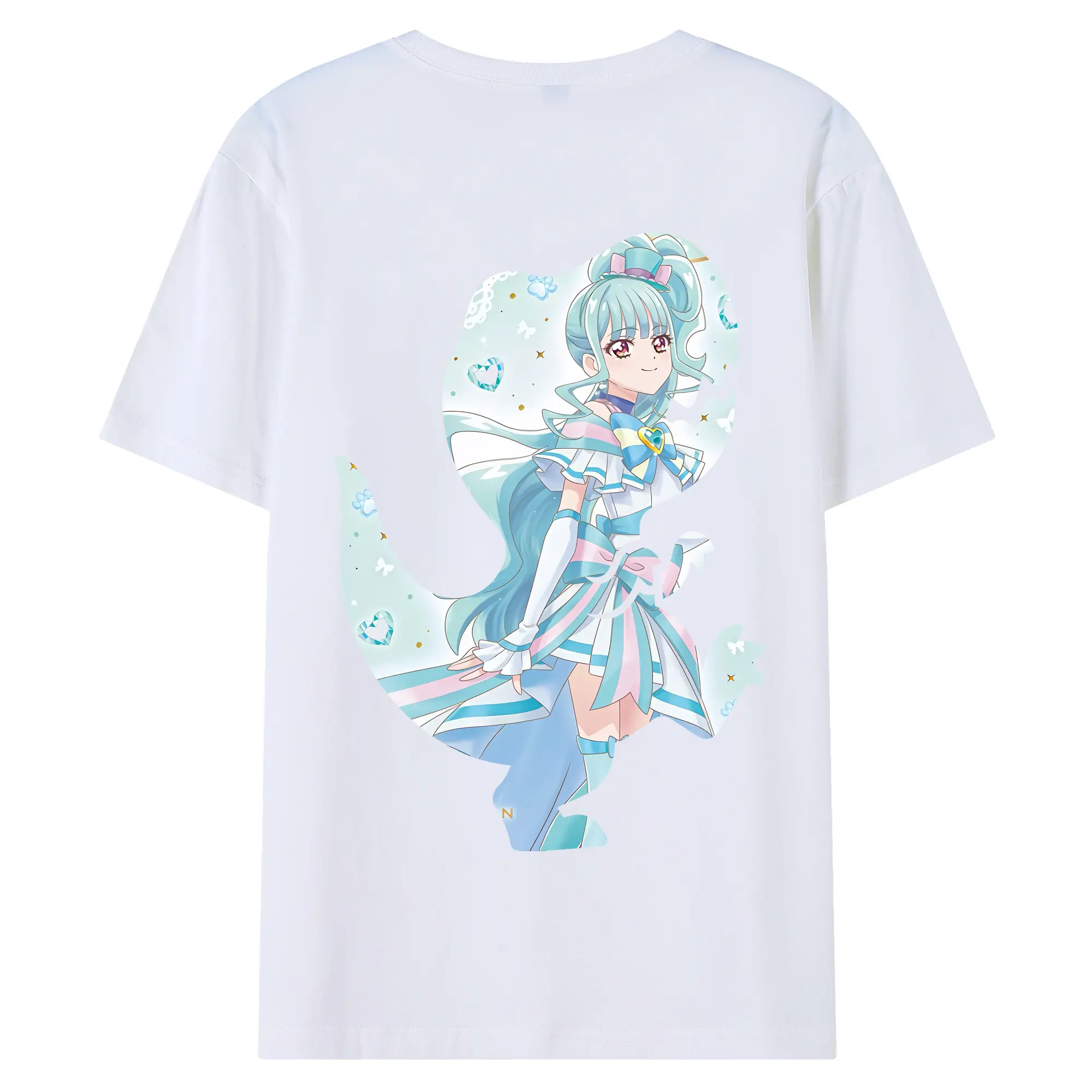 わんだふるぷりきゅあ グッズ 猫屋敷まゆ - 綿100％ 半袖Tシャツ ・ バックプリント ・ 快適 通気性 ・ 日常使い 散歩 スポーツ用