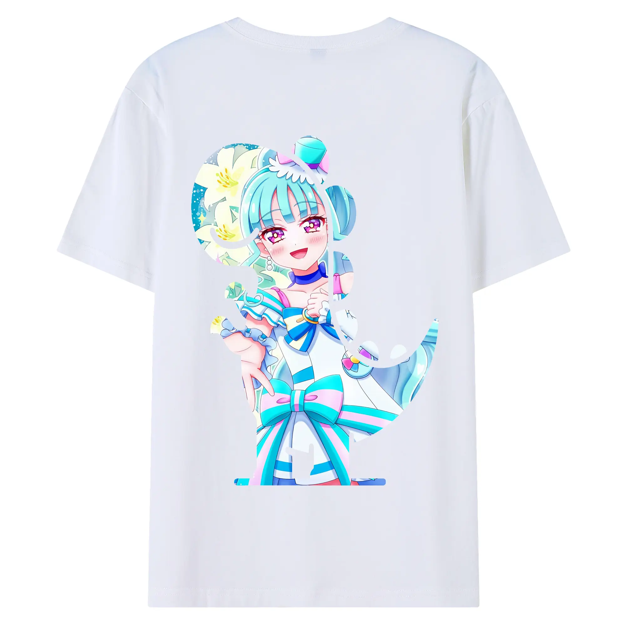 わんだふるぷりきゅあ グッズ 猫屋敷まゆ - 綿100％ 半袖Tシャツ ・ バックプリント ・ 快適 通気性 ・ 日常使い 散歩 スポーツ用