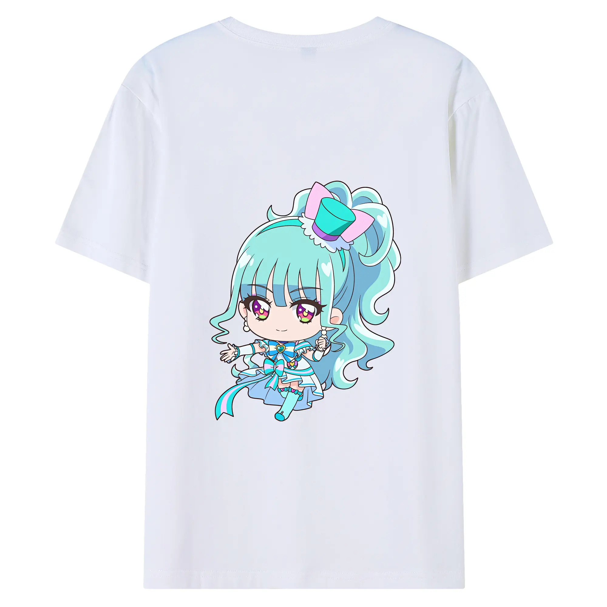 わんだふるぷりきゅあ グッズ 猫屋敷まゆ - 綿100％ 半袖Tシャツ ・ バックプリント ・ 快適 通気性 ・ 日常使い 散歩 スポーツ用