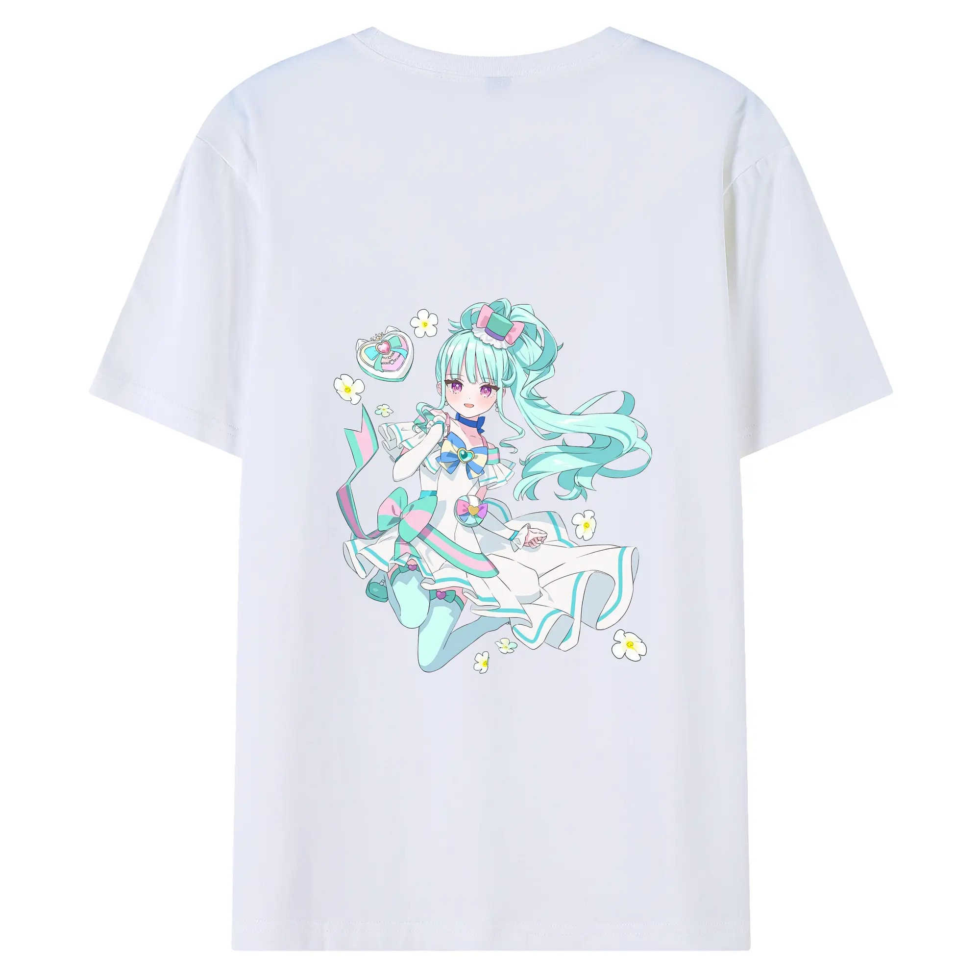 わんだふるぷりきゅあ グッズ 猫屋敷まゆ - 綿100％ 半袖Tシャツ ・ バックプリント ・ 快適 通気性 ・ 日常使い 散歩 スポーツ用