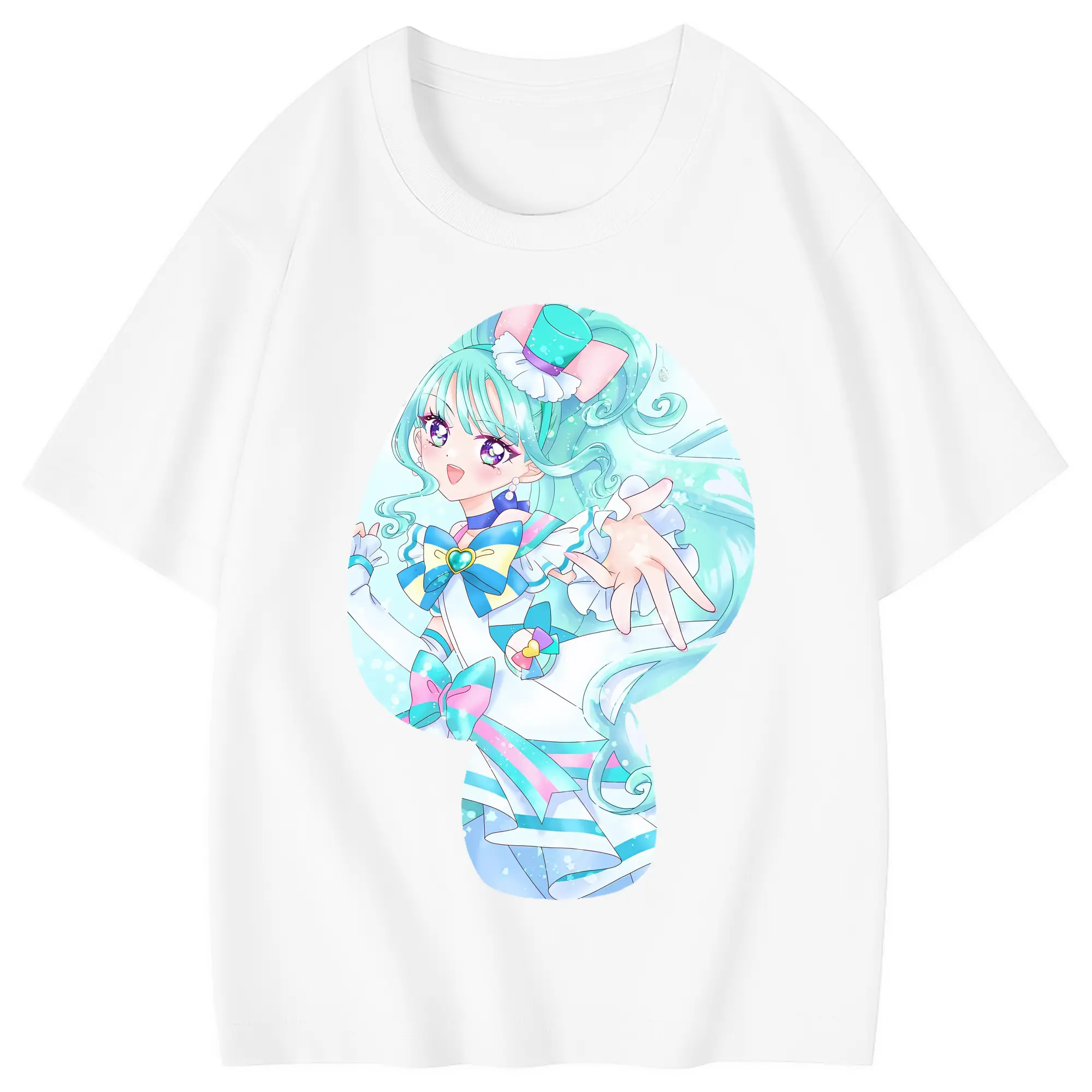 わんだふるぷりきゅあ グッズ 猫屋敷まゆ - 綿100％ キッズTシャツ ・ フロントプリント ・ 快適 通気性 ・ スポーツ カジュアル 散歩用