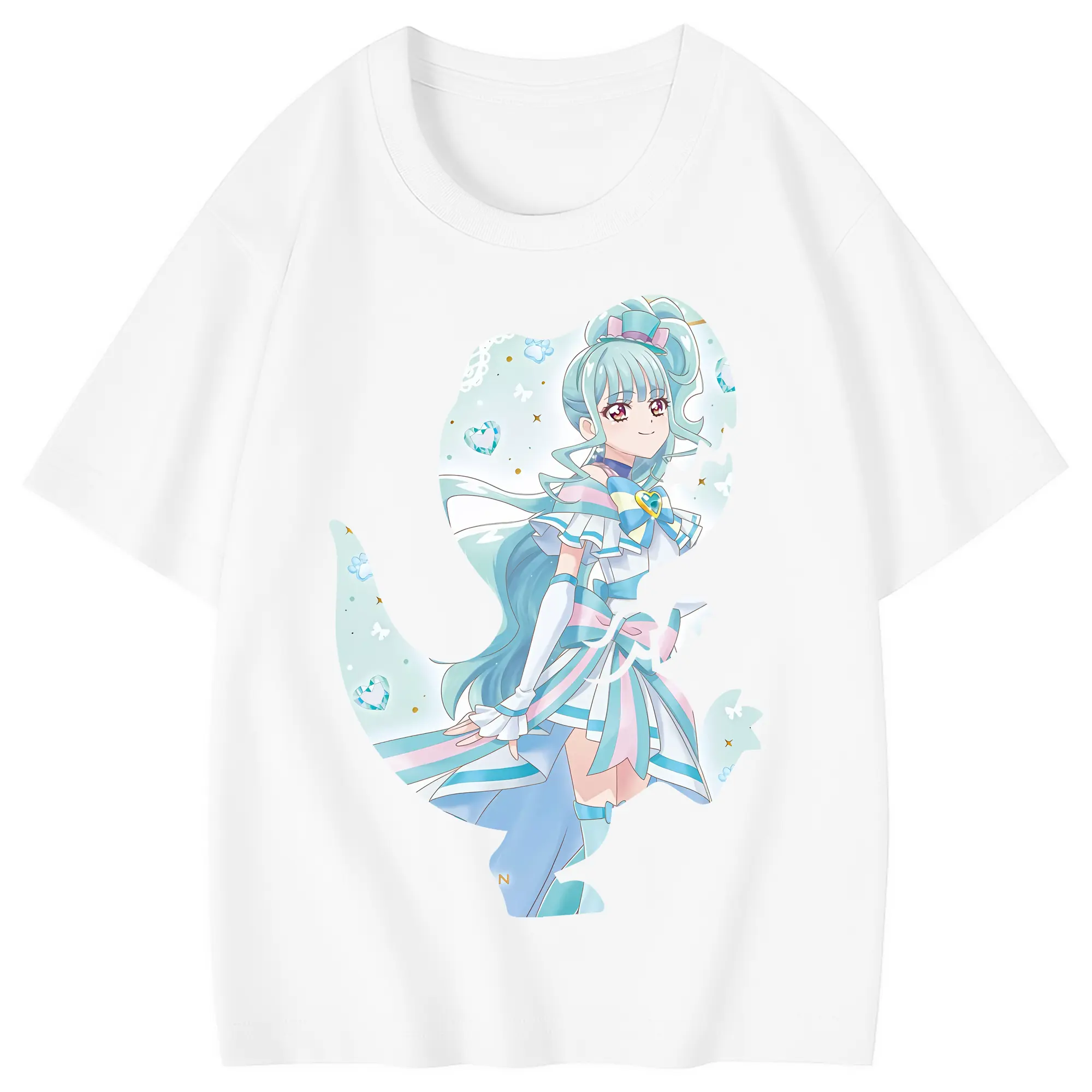 わんだふるぷりきゅあ グッズ 猫屋敷まゆ - 綿100％ キッズTシャツ ・ フロントプリント ・ 快適 通気性 ・ スポーツ カジュアル 散歩用