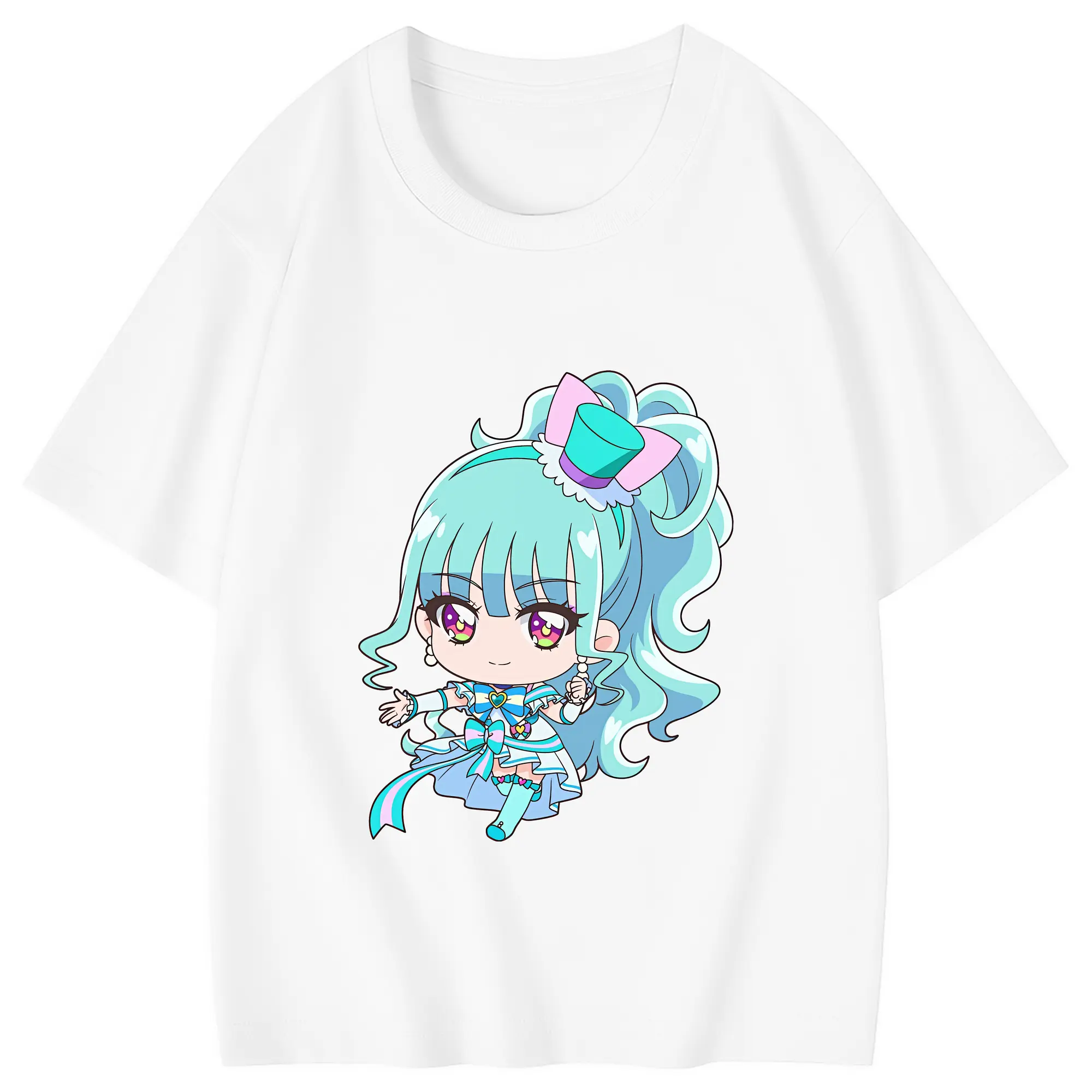 わんだふるぷりきゅあ グッズ 猫屋敷まゆ - 綿100％ キッズTシャツ ・ フロントプリント ・ 快適 通気性 ・ スポーツ カジュアル 散歩用