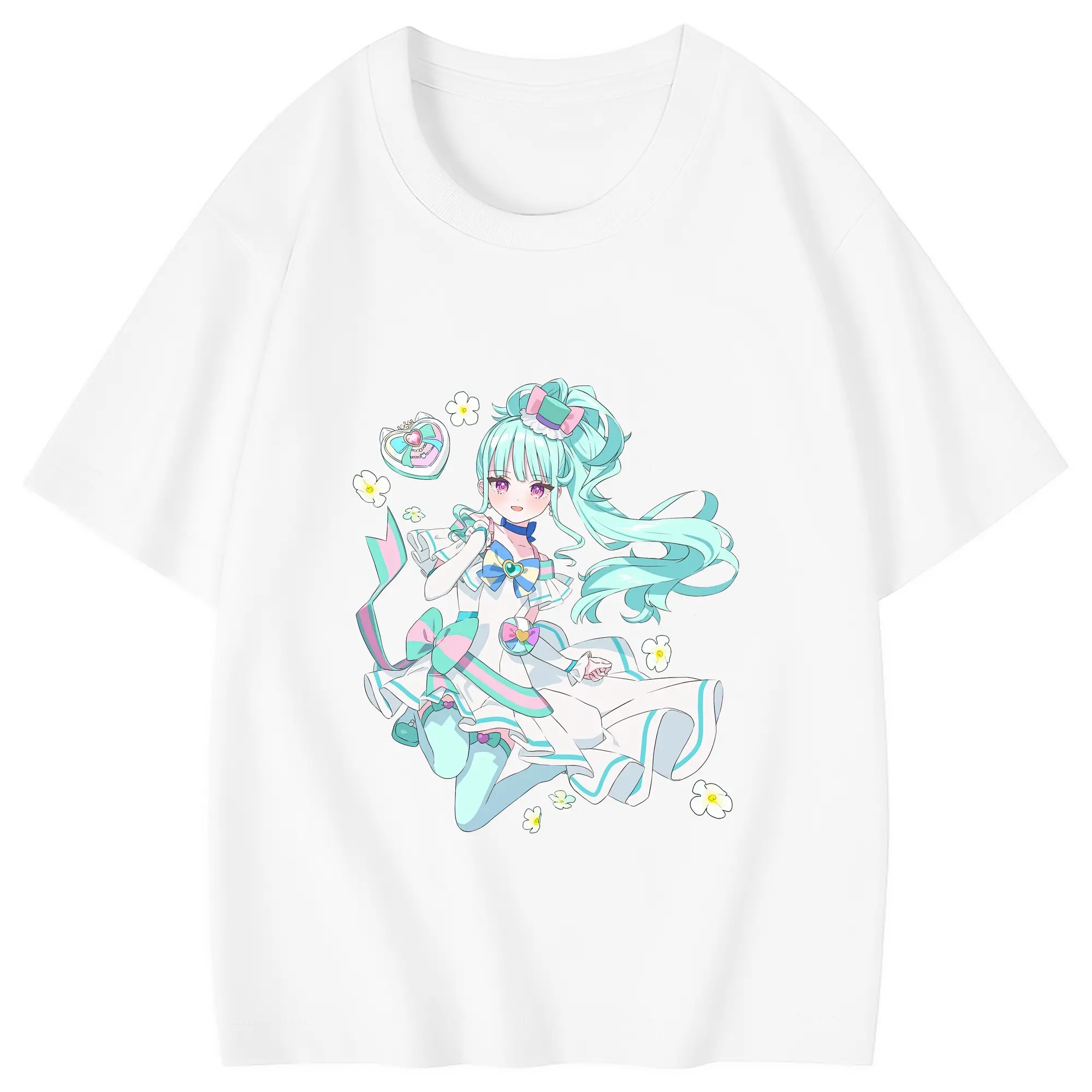 わんだふるぷりきゅあ グッズ 猫屋敷まゆ - 綿100％ キッズTシャツ ・ フロントプリント ・ 快適 通気性 ・ スポーツ カジュアル 散歩用