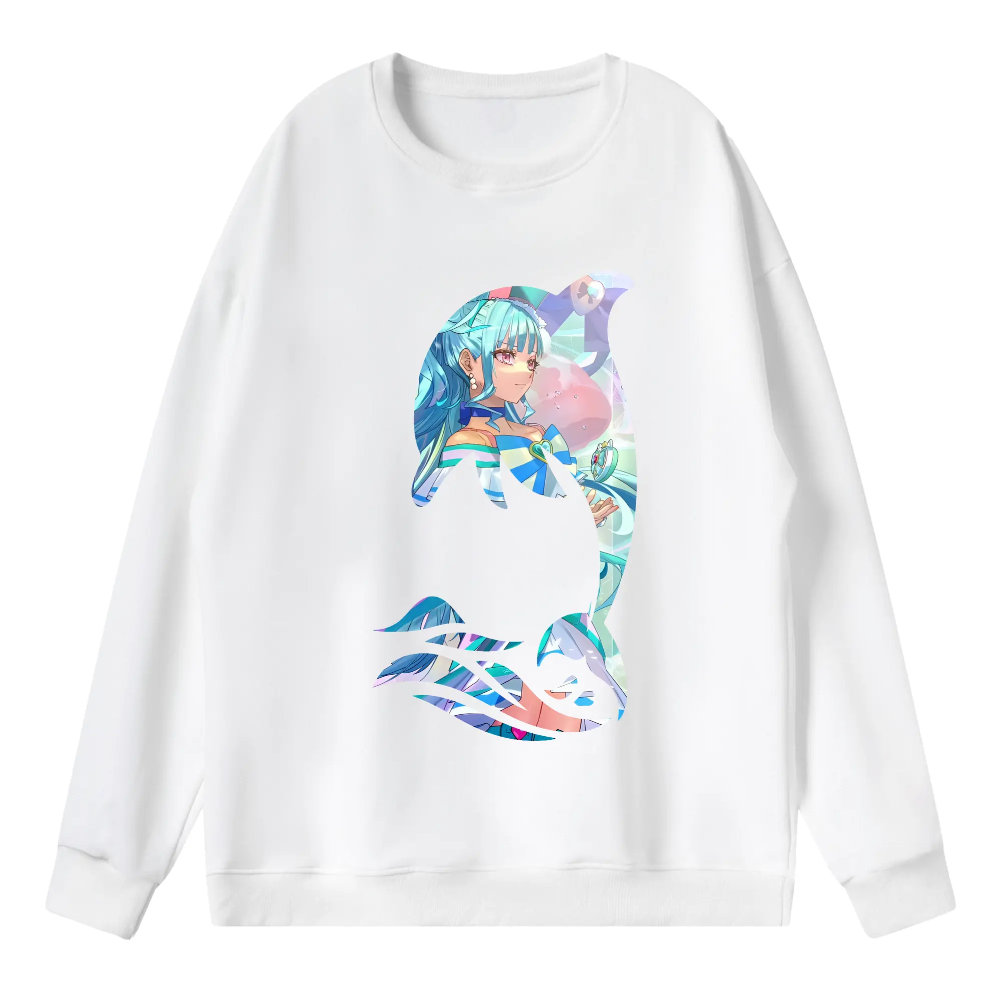 わんだふるぷりきゅあ グッズ 猫屋敷まゆ - 薄手 クルーネック スウェット 裏毛260g · ポリエステル 春秋向け カジュアル 男女兼用 · トレーナー デイリー スポーツ 散歩に最適