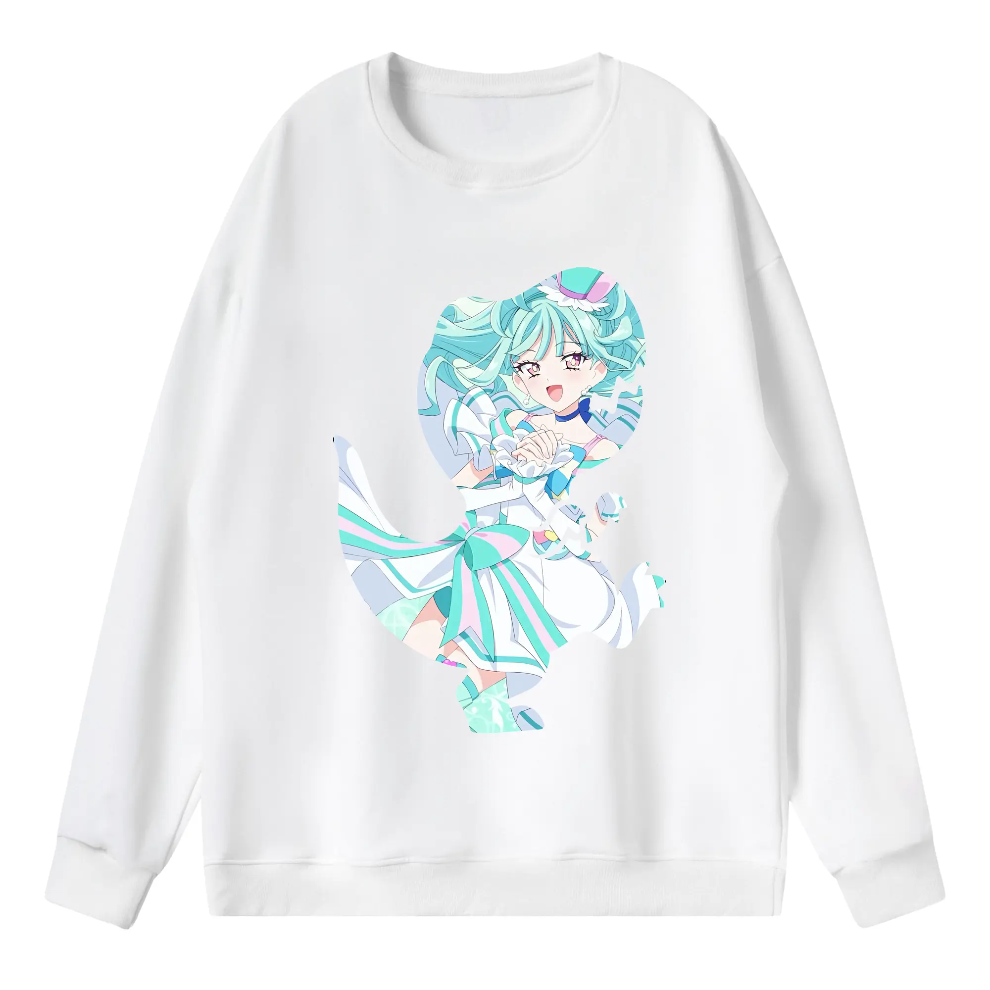 わんだふるぷりきゅあ グッズ 猫屋敷まゆ - 薄手 クルーネック スウェット 裏毛260g · ポリエステル 春秋向け カジュアル 男女兼用 · トレーナー デイリー スポーツ 散歩に最適