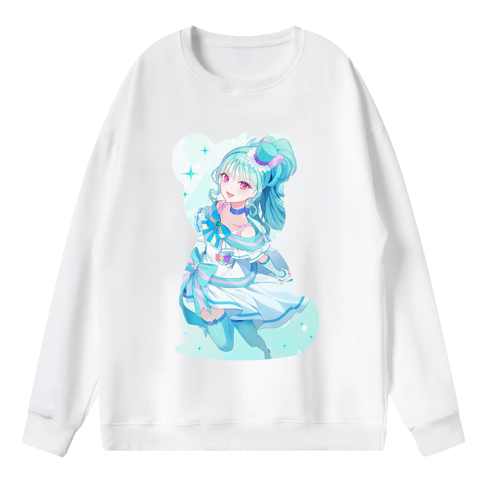 わんだふるぷりきゅあ グッズ 猫屋敷まゆ - 薄手 クルーネック スウェット 裏毛260g · ポリエステル 春秋向け カジュアル 男女兼用 · トレーナー デイリー スポーツ 散歩に最適