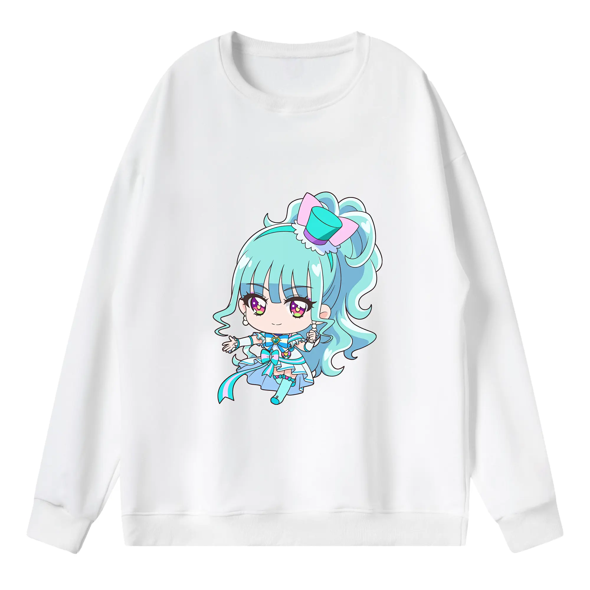 わんだふるぷりきゅあ グッズ 猫屋敷まゆ - 薄手 クルーネック スウェット 裏毛260g · ポリエステル 春秋向け カジュアル 男女兼用 · トレーナー デイリー スポーツ 散歩に最適